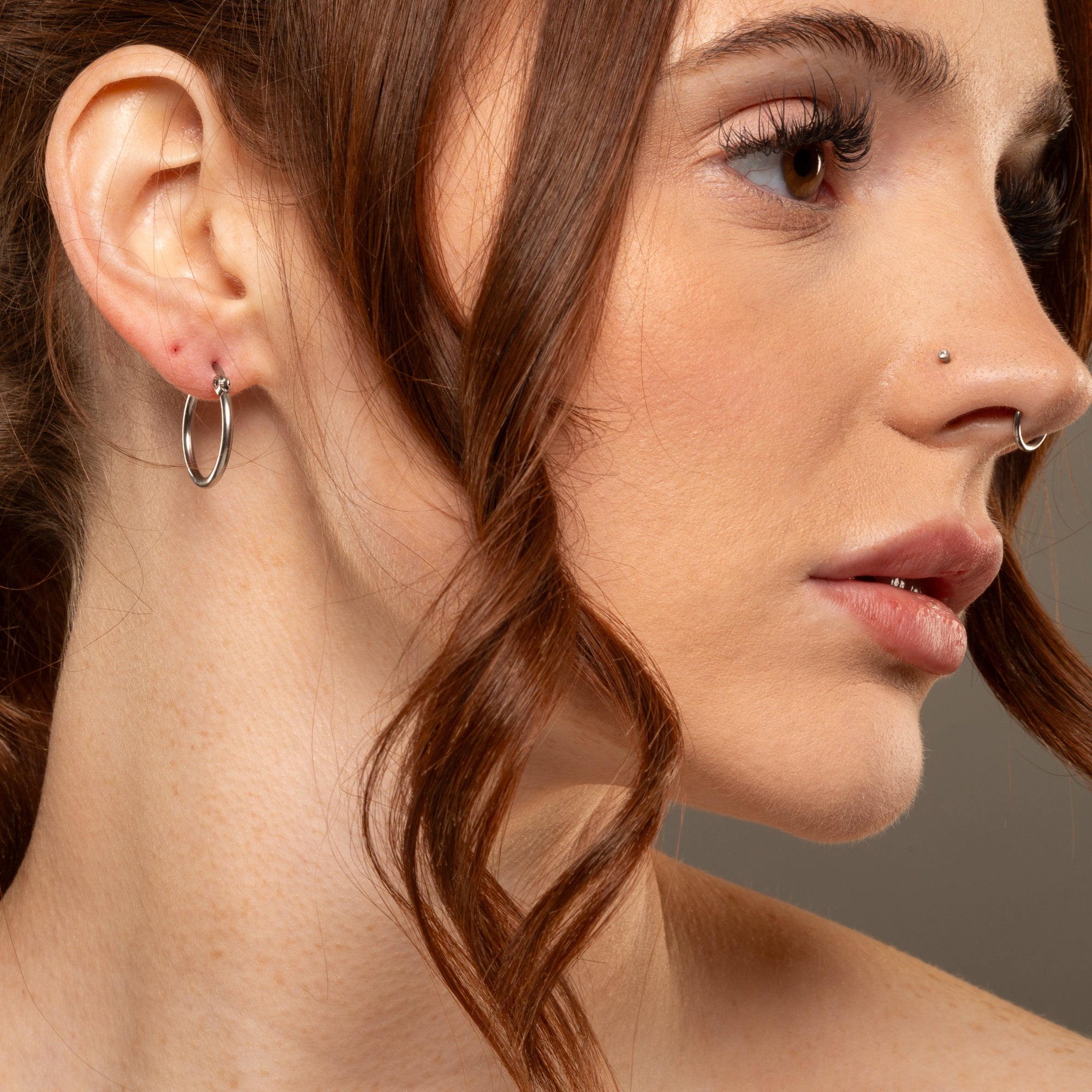 small silver hoop earrings