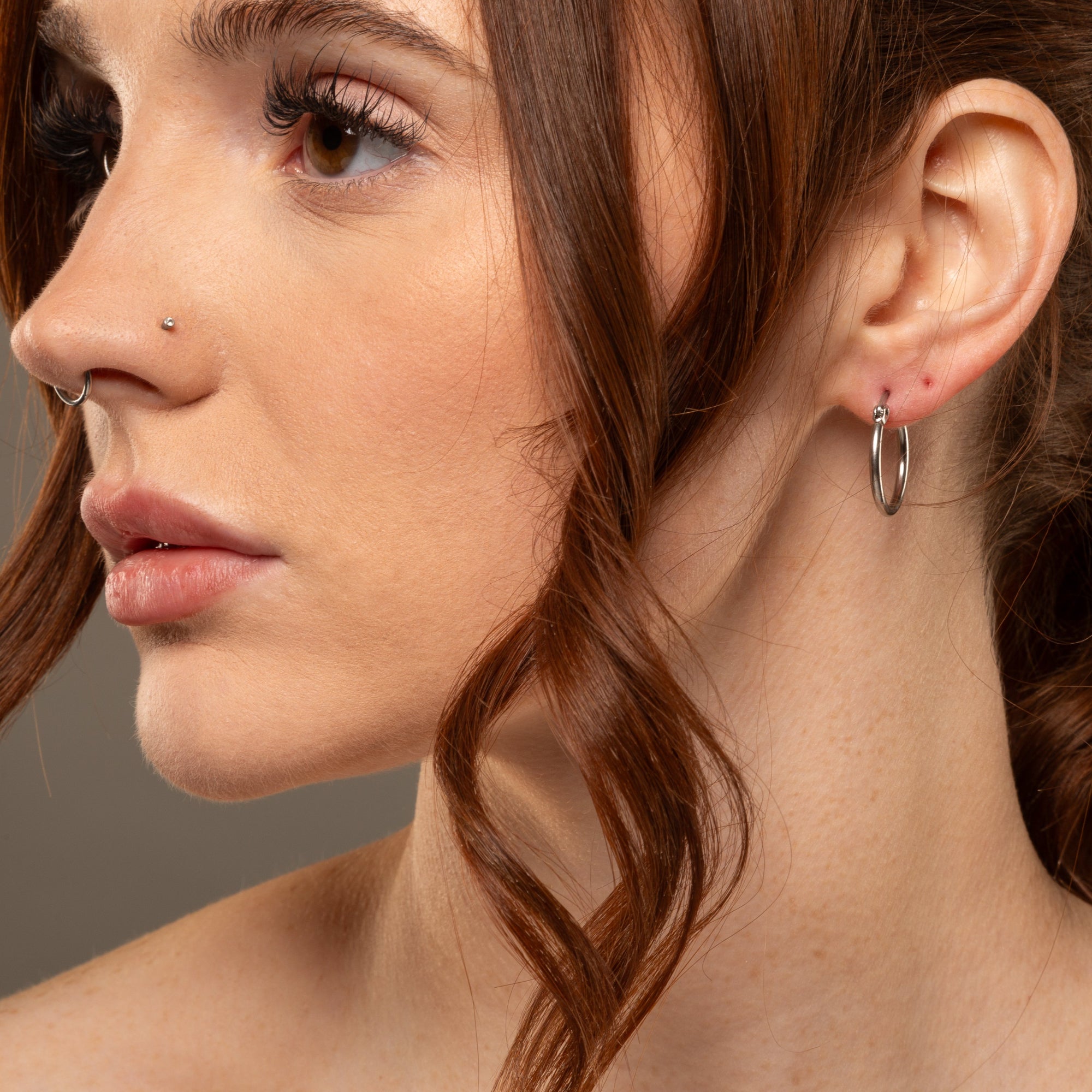 small silver hoop earrings