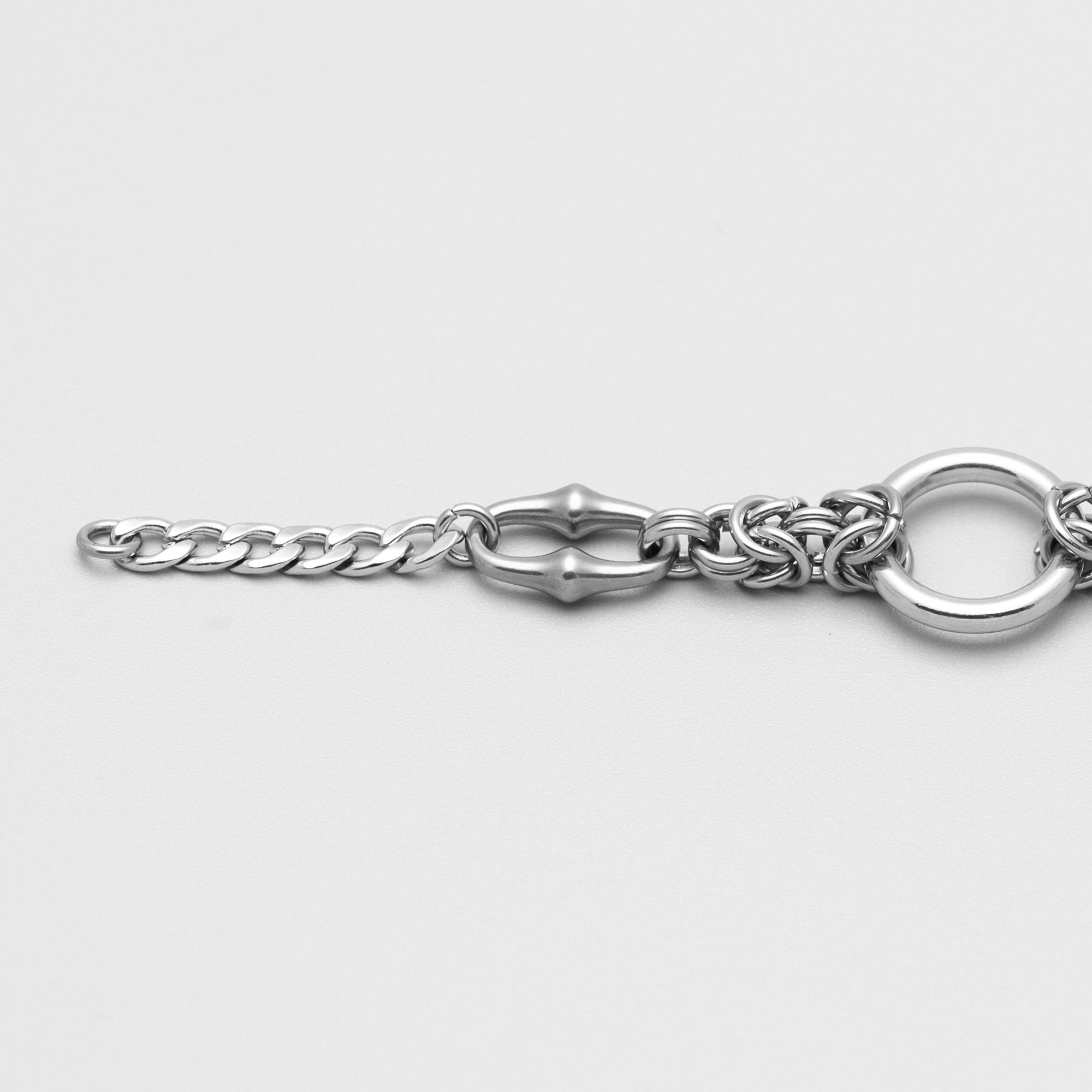 Silver O ring day collar bracelet