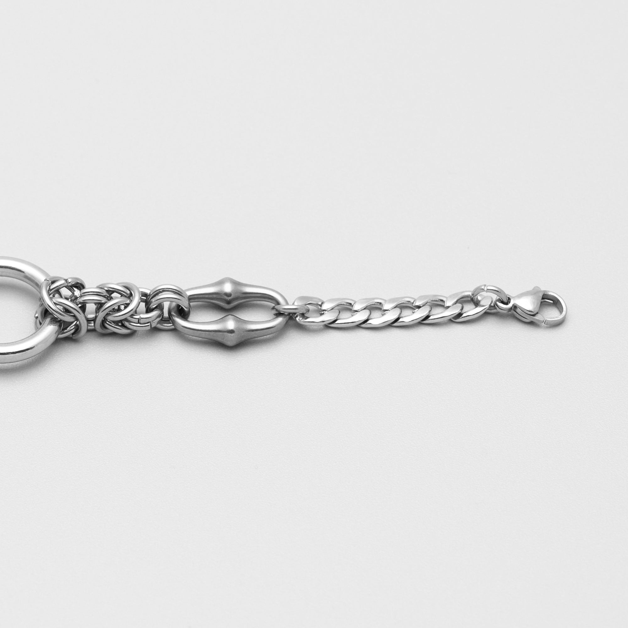 Silver O ring day collar bracelet