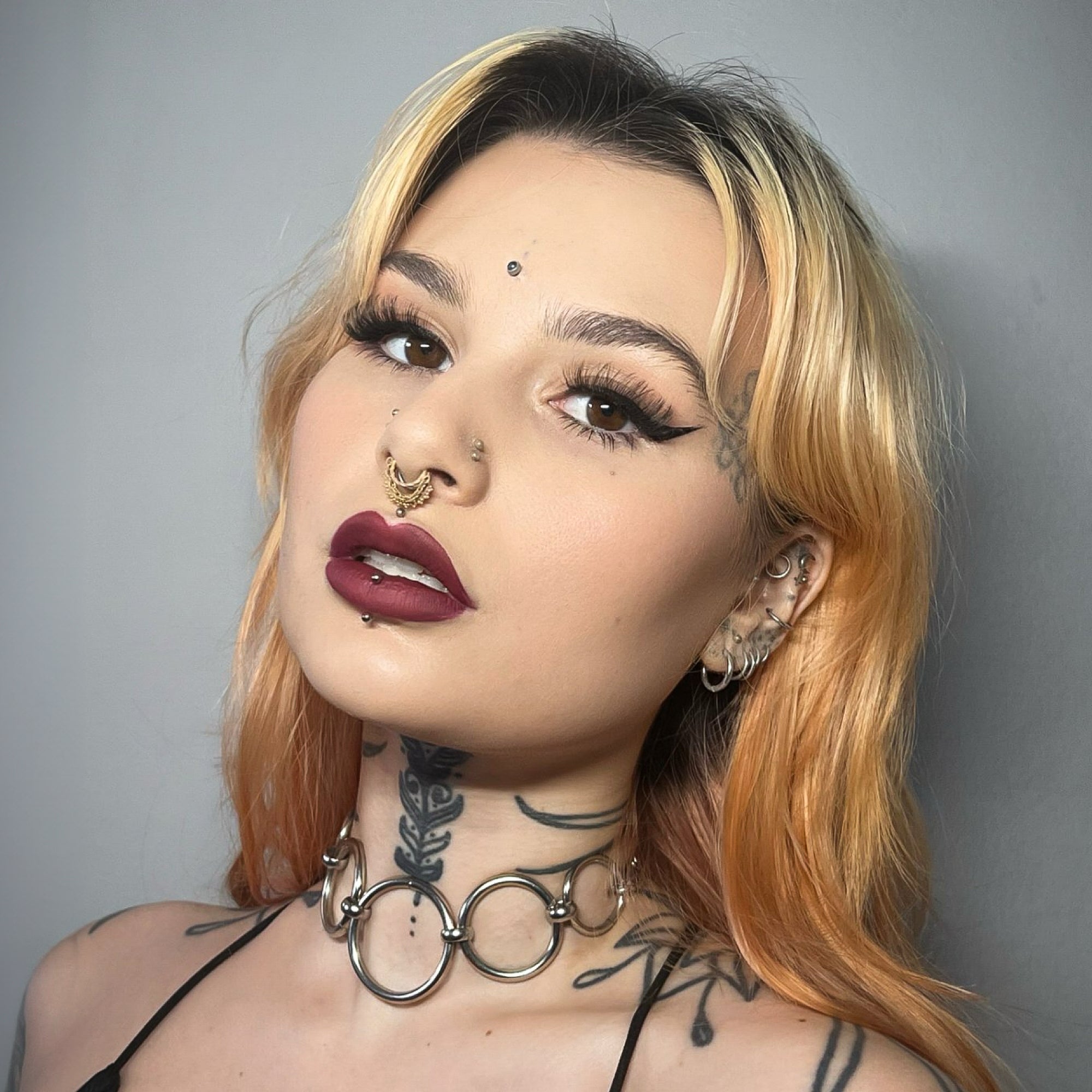 The Rings Gothic O Ring Choker Necklace (Silver)