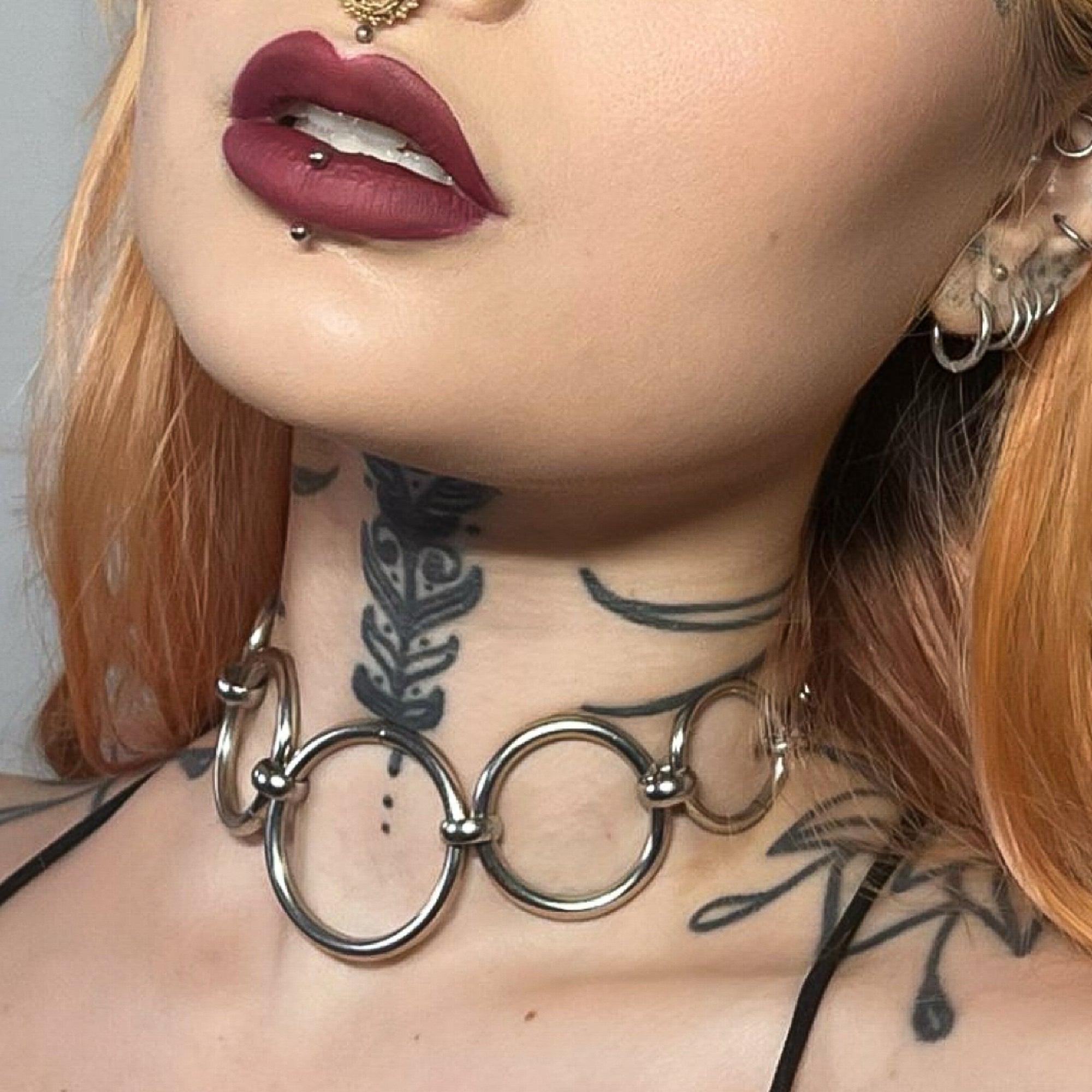 The Rings Gothic O Ring Choker Necklace (Silver)