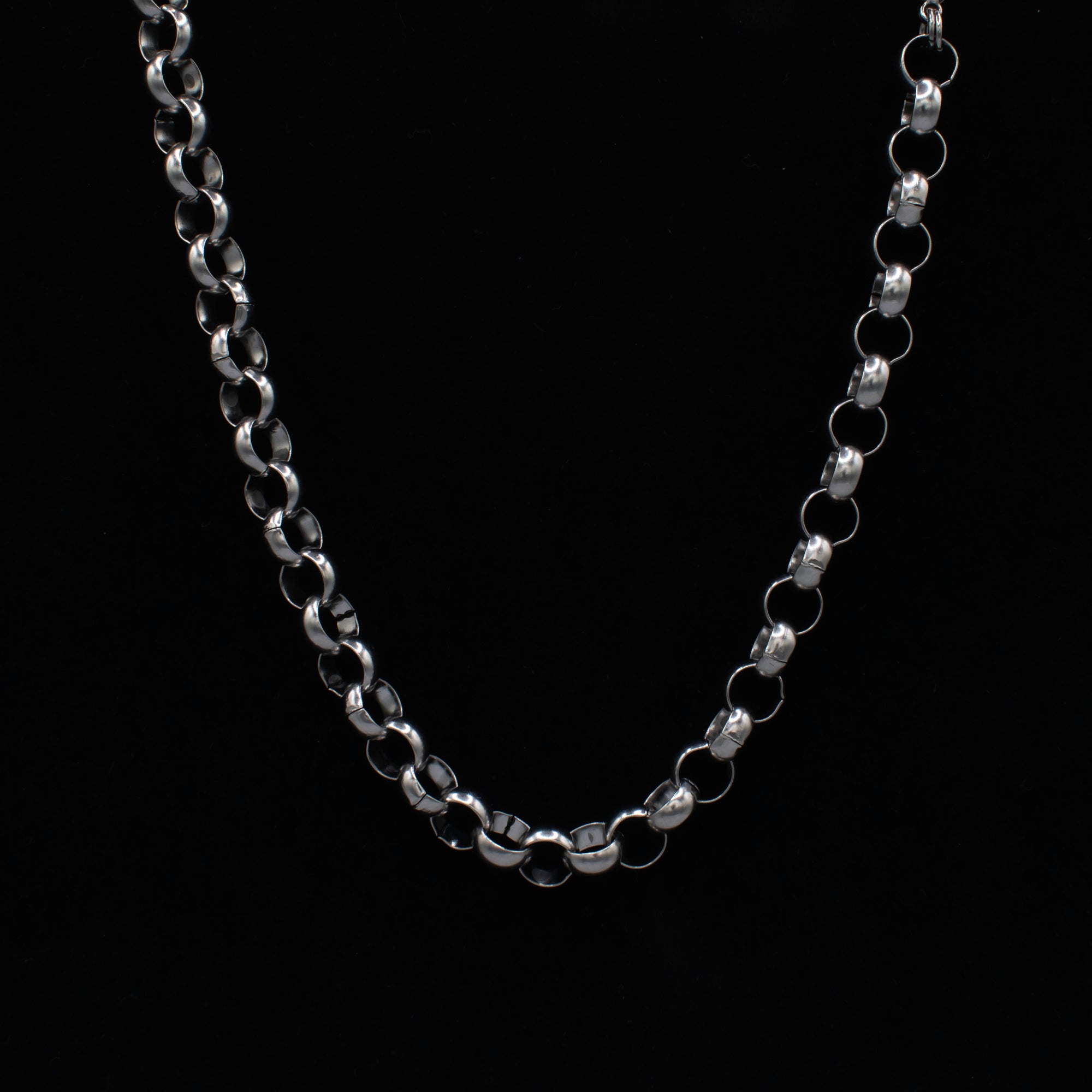 Chunky Belcher Necklace - (Silver) 10mm