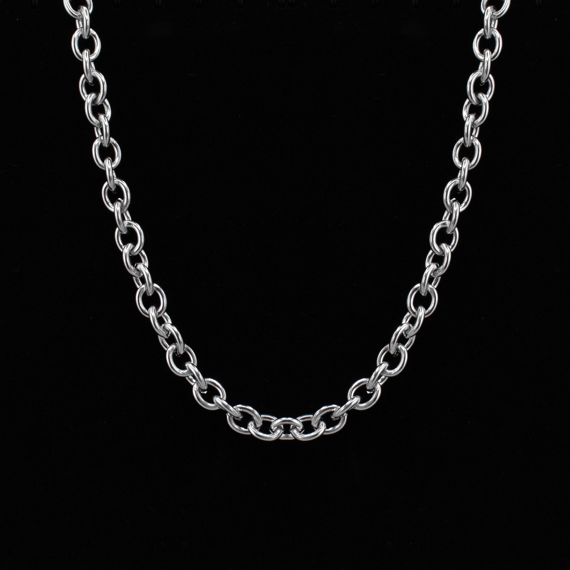 Chunky Cable Chain Necklace - (Silver) 10mm