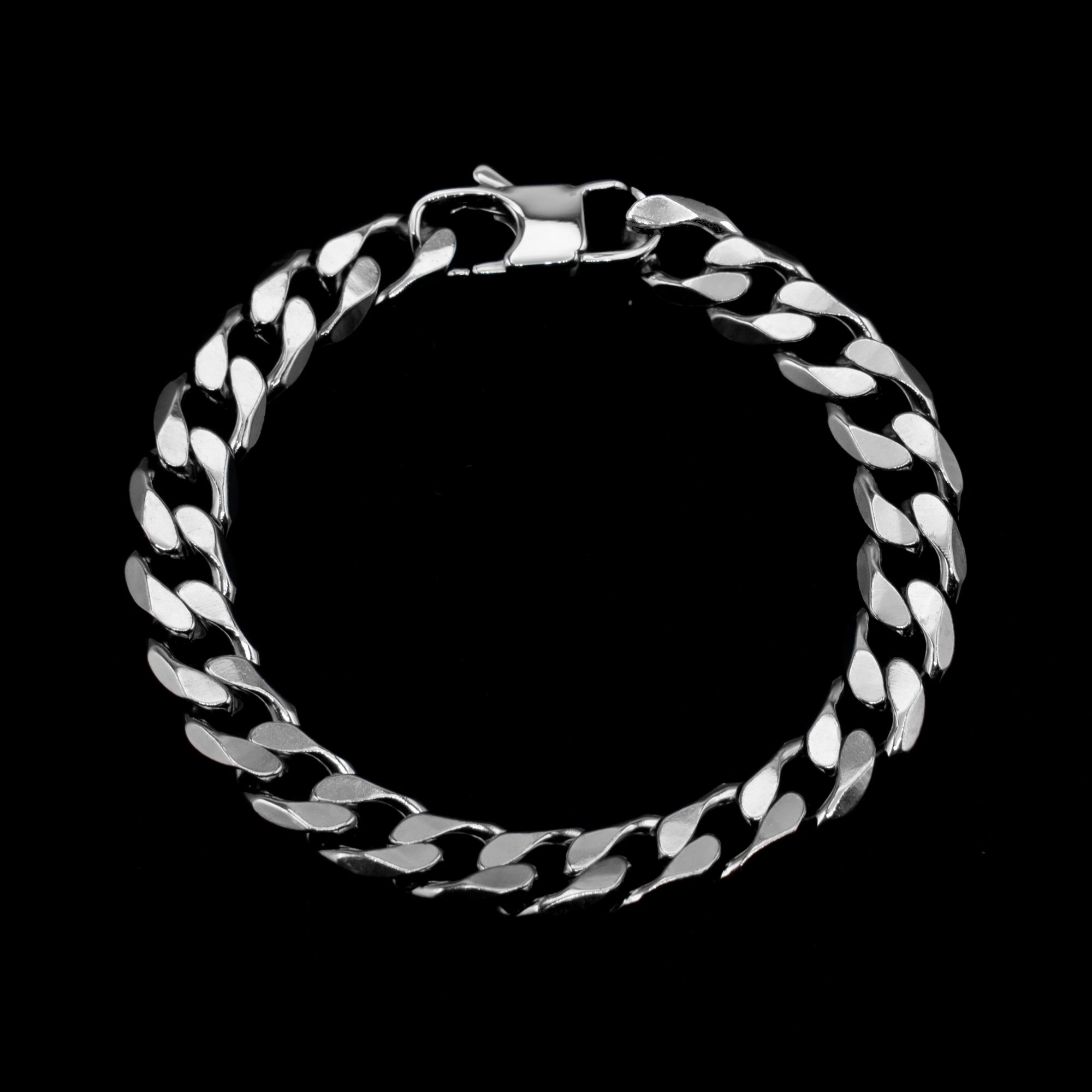 Kubanisches Gliederarmband – (Silber) 10 mm