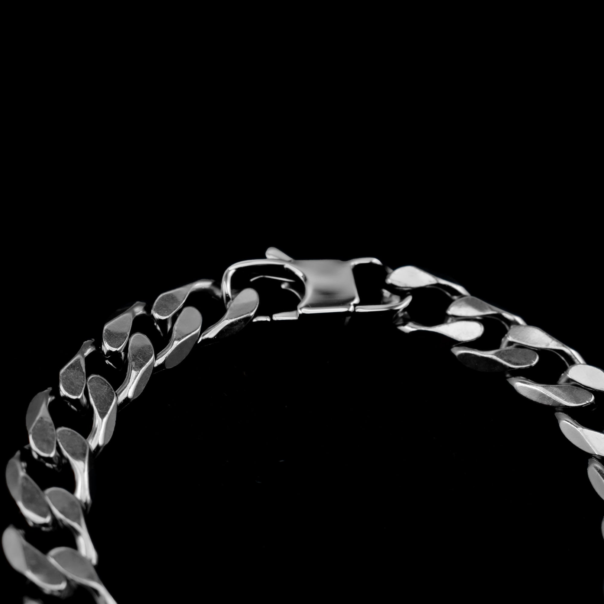 Bracelet à maillons cubains - (argent) 10 mm