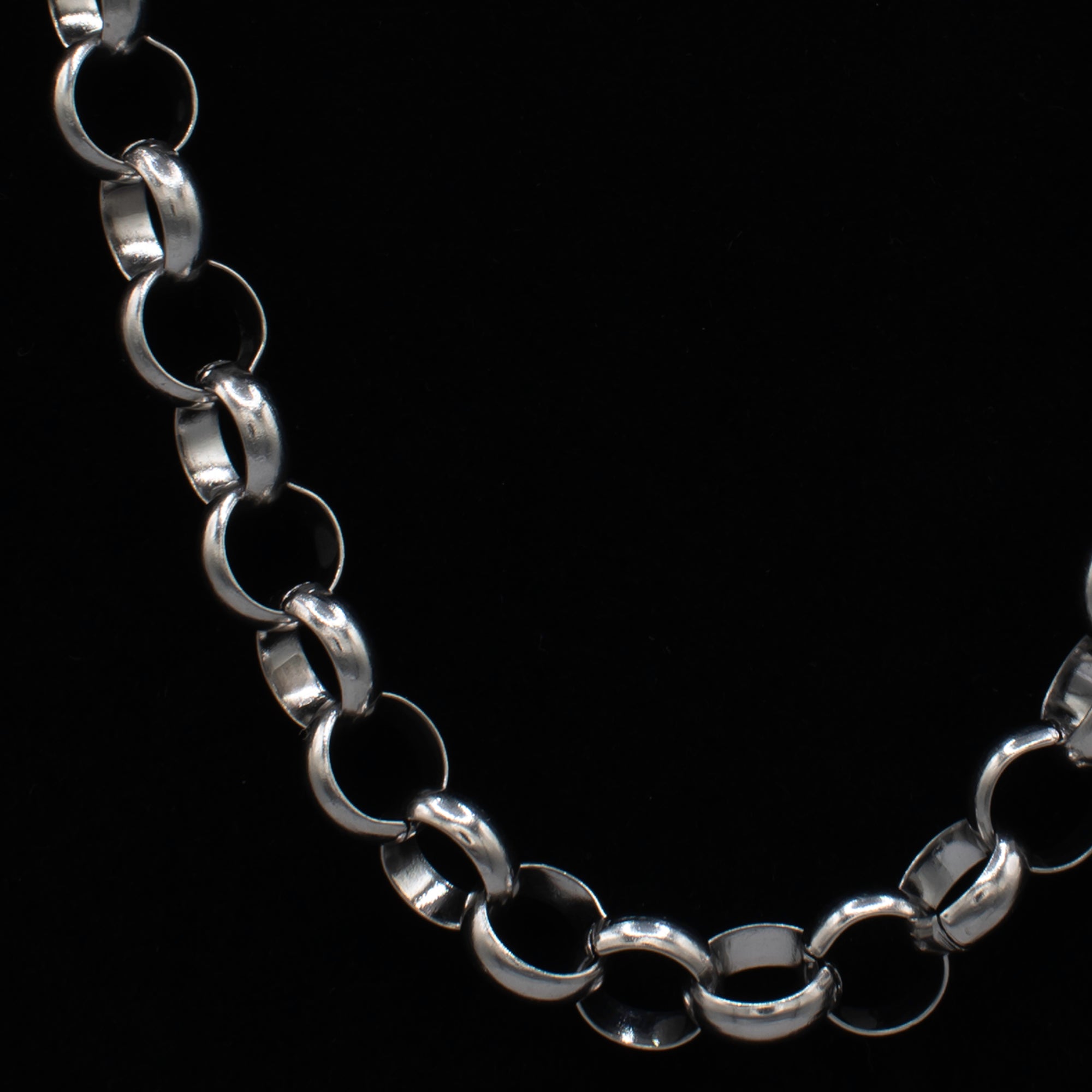 Silver Belcher Necklace - 12mm