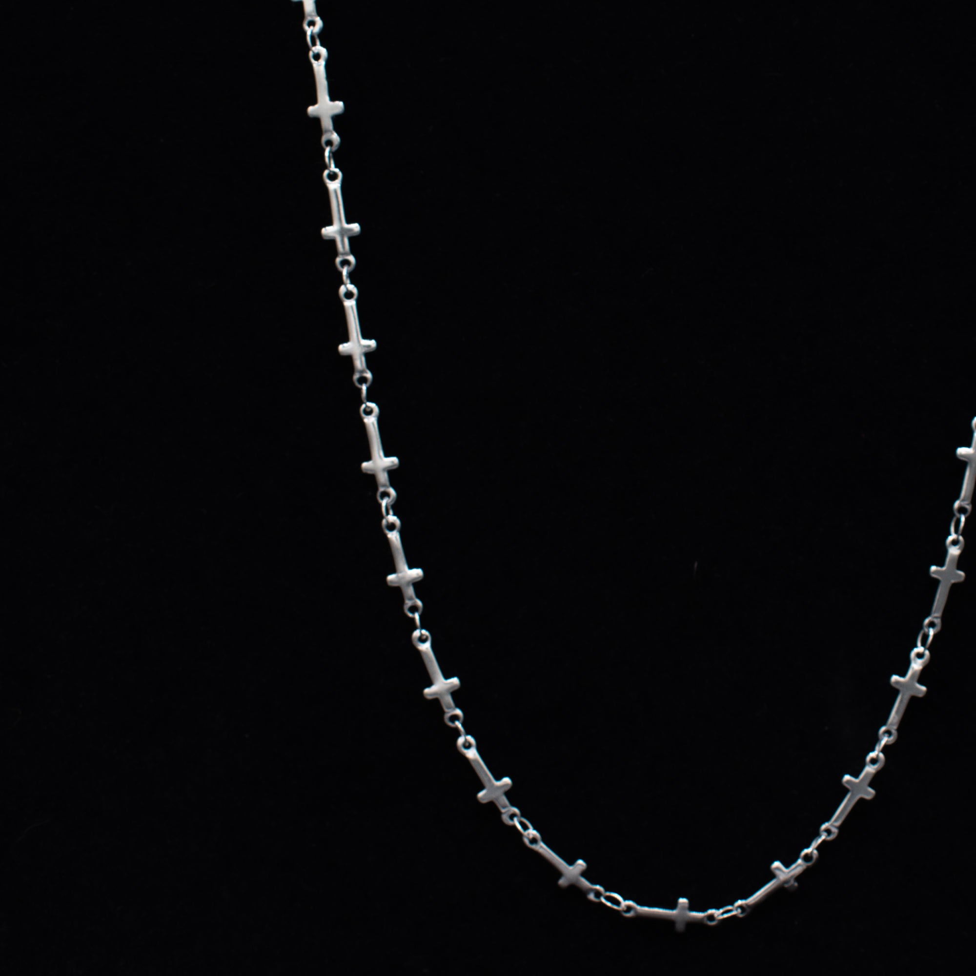 Cross Link Necklace - (Silver) 12mm