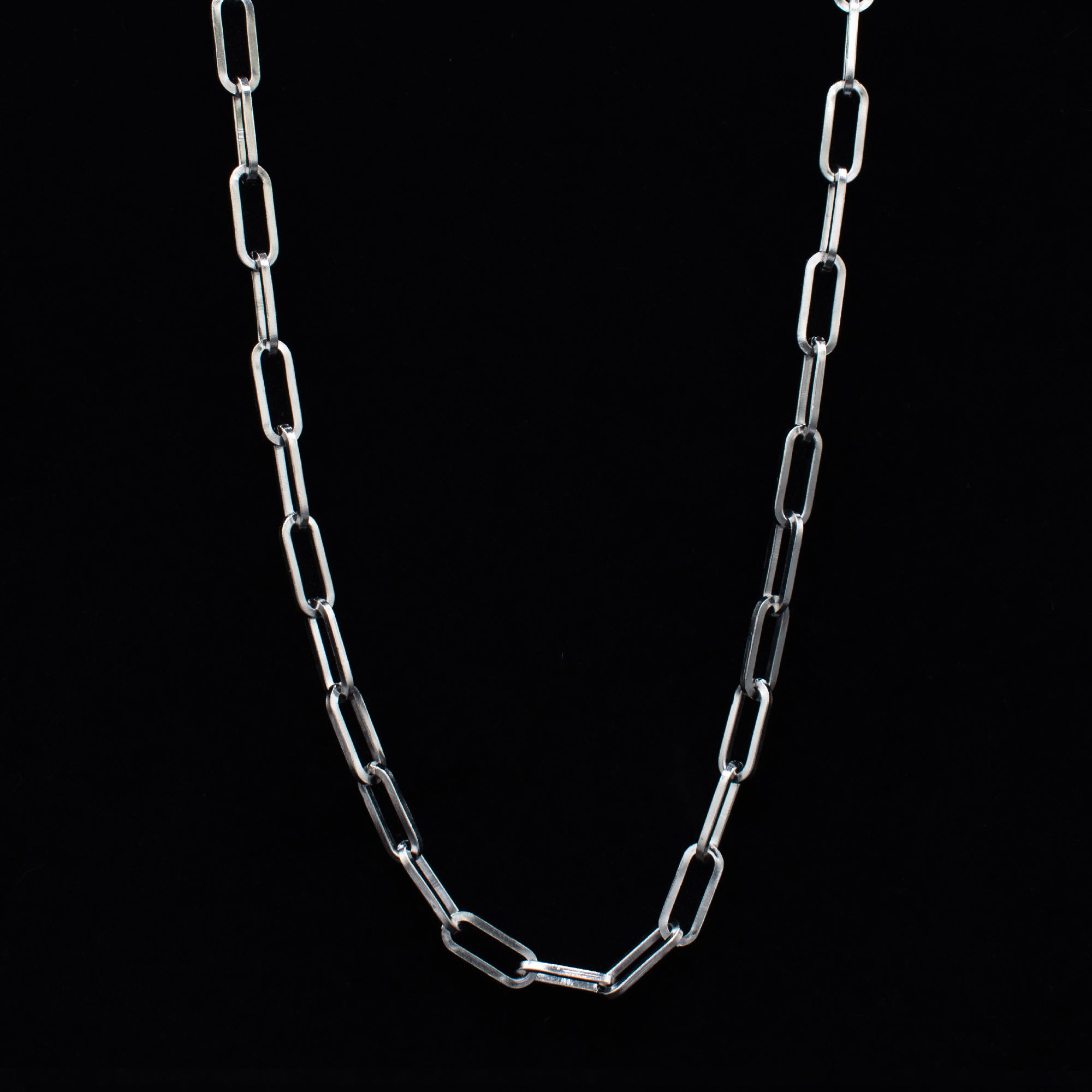Paperclip Chain Necklace - 18mm (Silver)