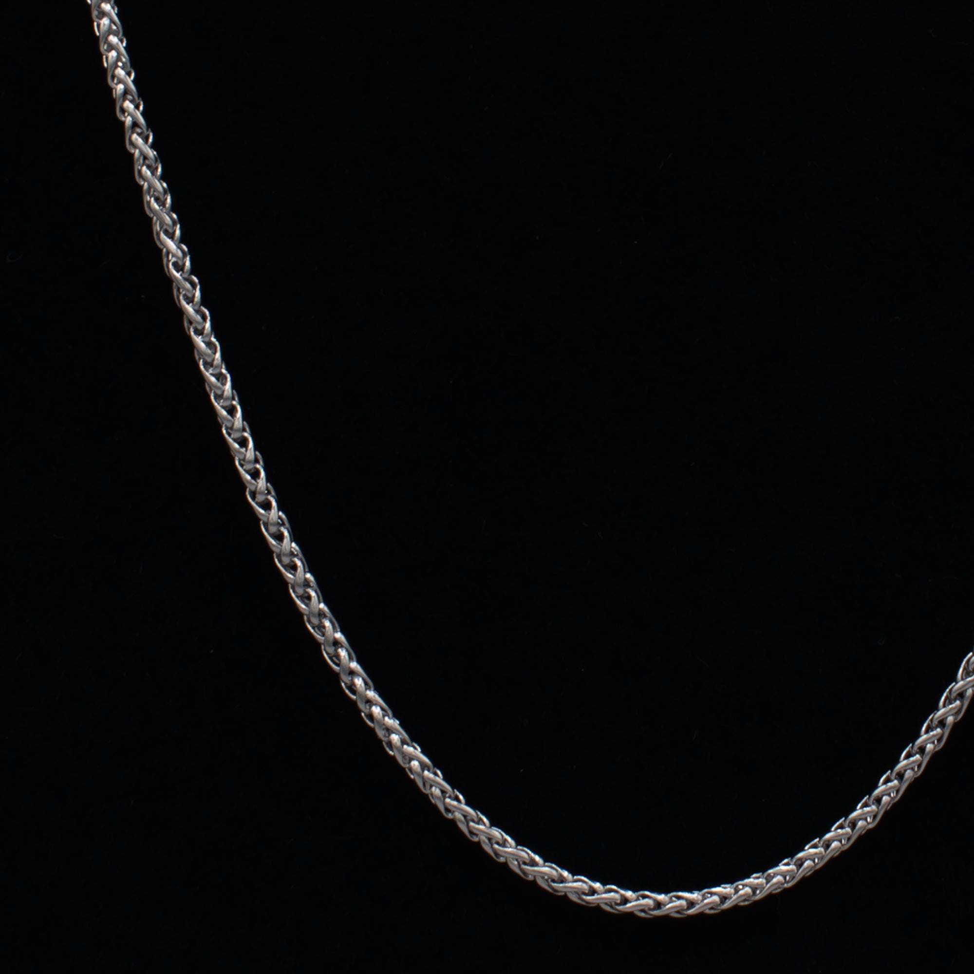 Collier queue de renard - (argent) 2 mm