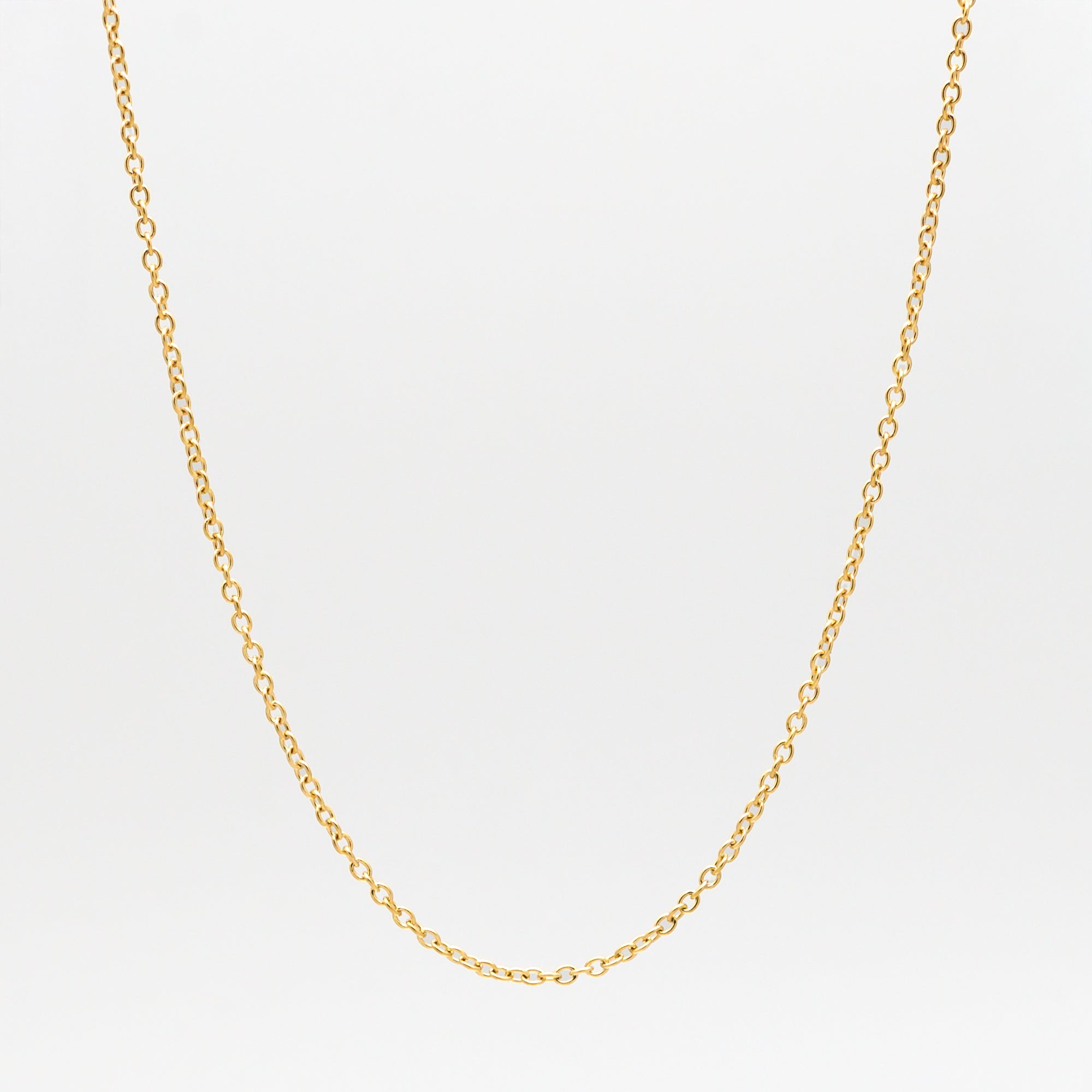 Cable Chain Necklace - (Gold) 2mm