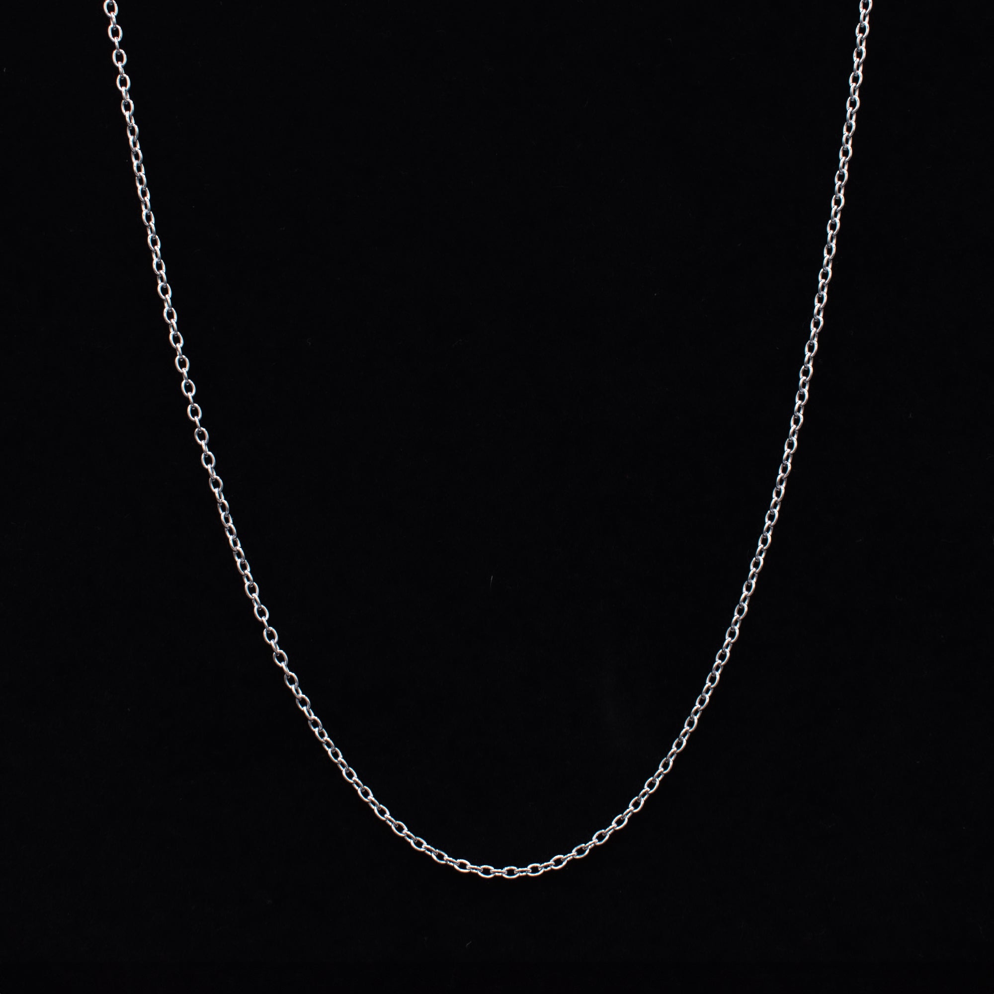 Cable Chain Necklace - (Silver) 2mm