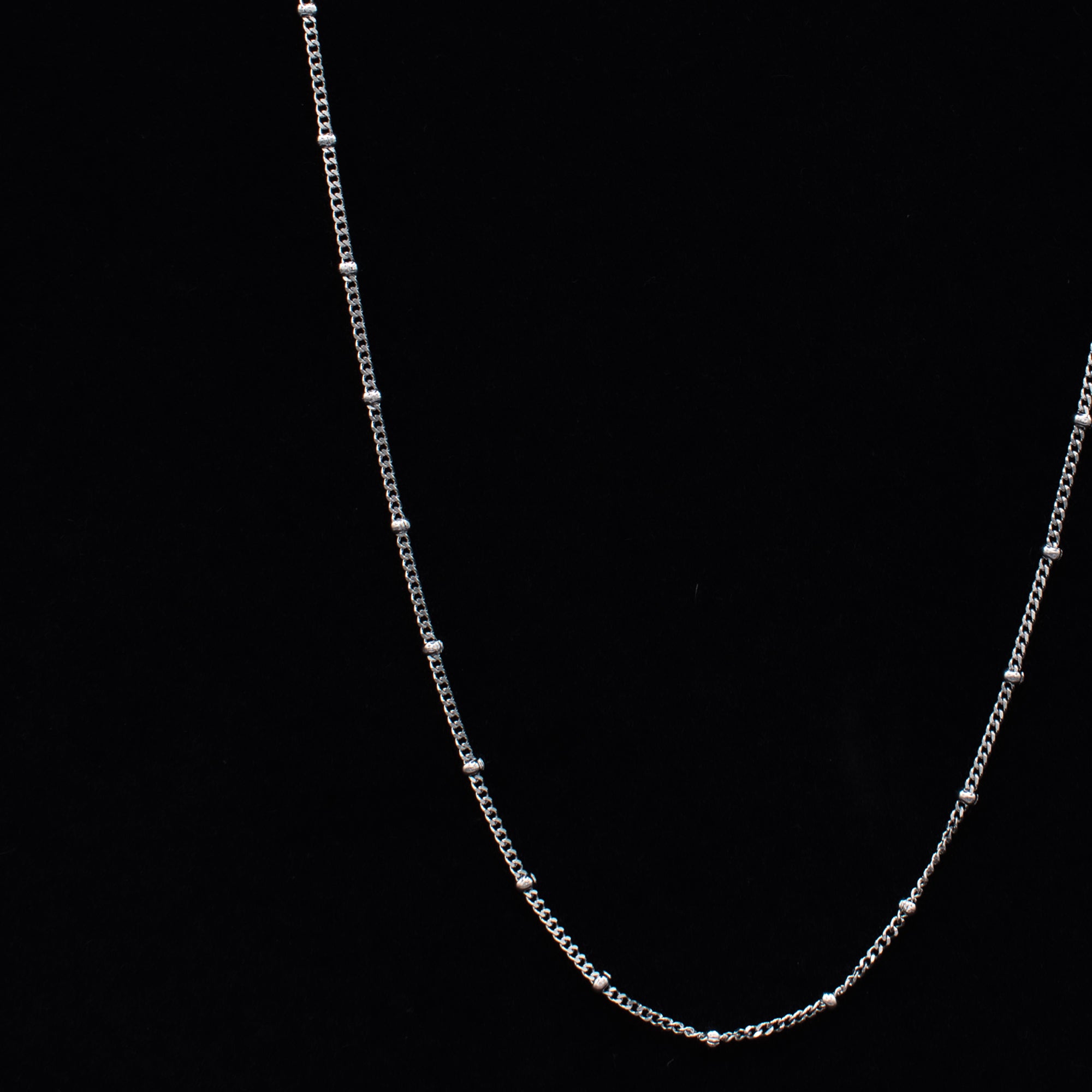 Cuban Satellite Chain Necklace - (Silver) 2mm