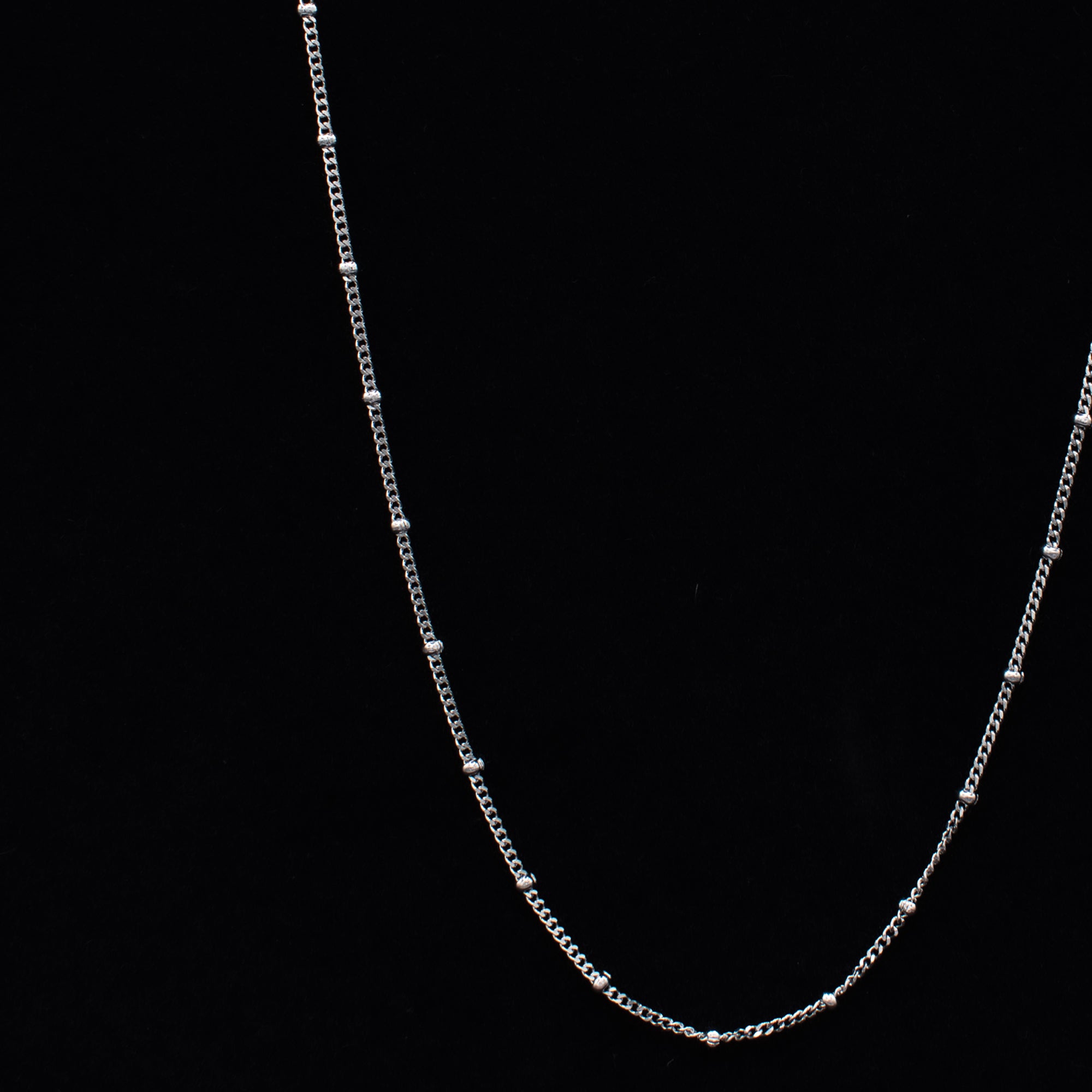 Cuban Link Satellite Chain Necklace - (Silver) 2mm