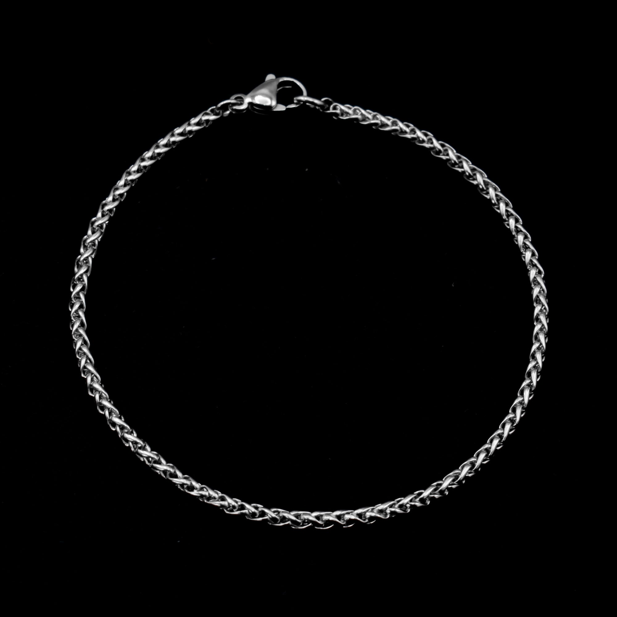 Foxtail Chain Bracelet - (Silver) 2mm