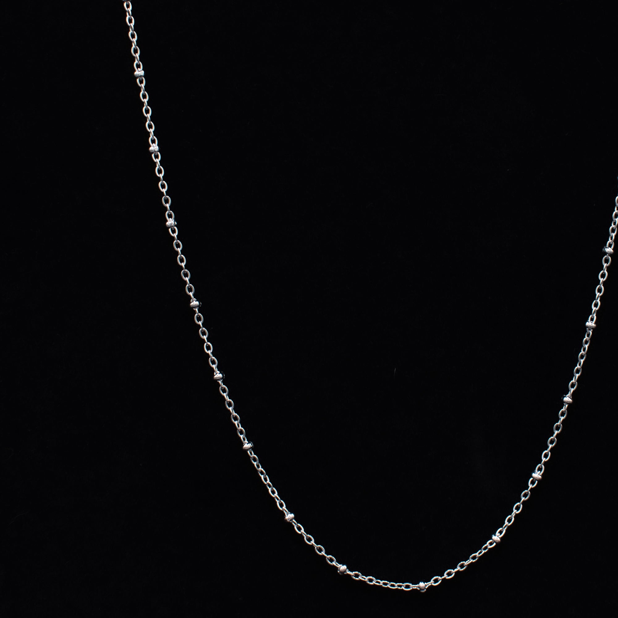 Collier chaîne câble satellite - (argent) 2 mm