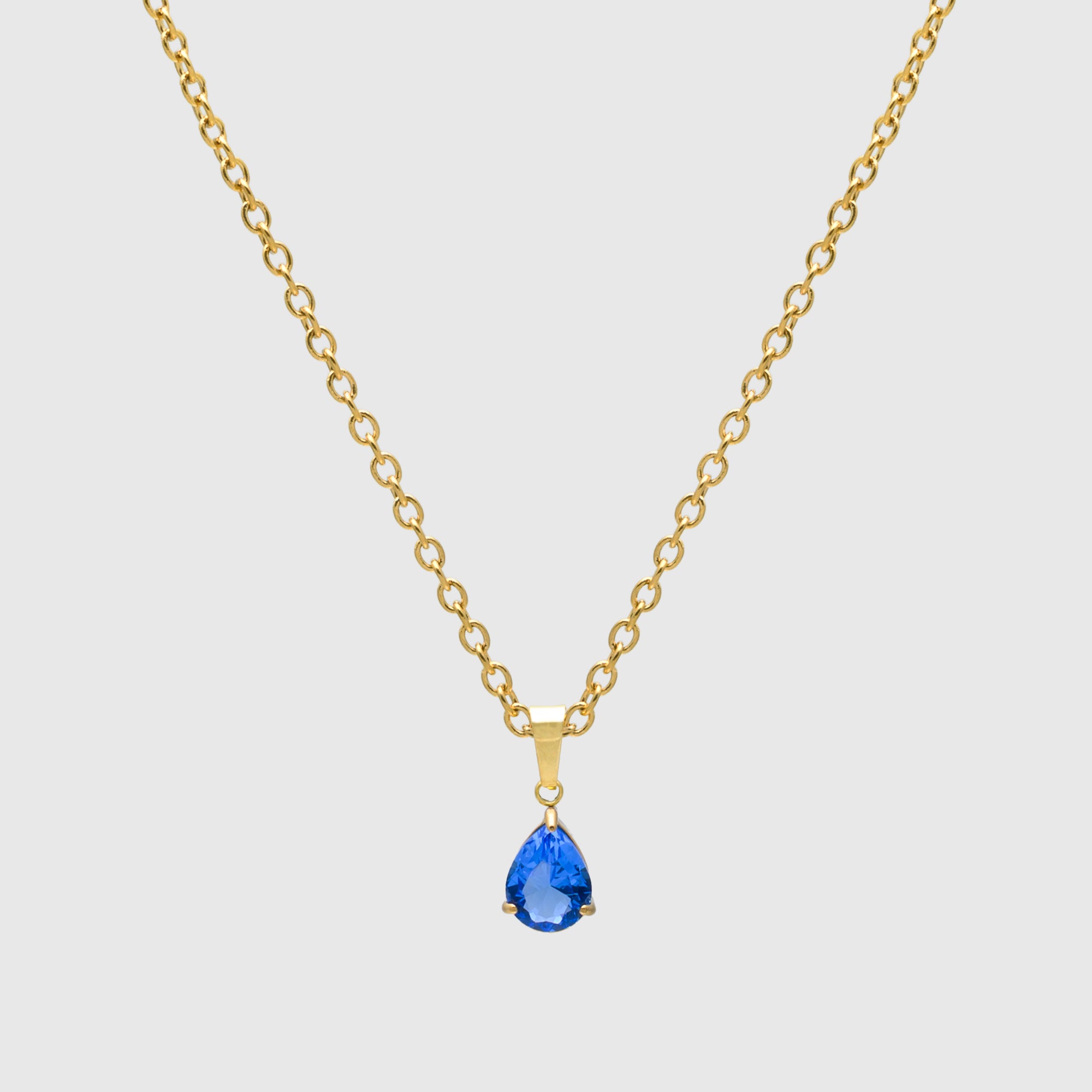 Pear cut Aquamarine pendant, birthstone pendant for march 