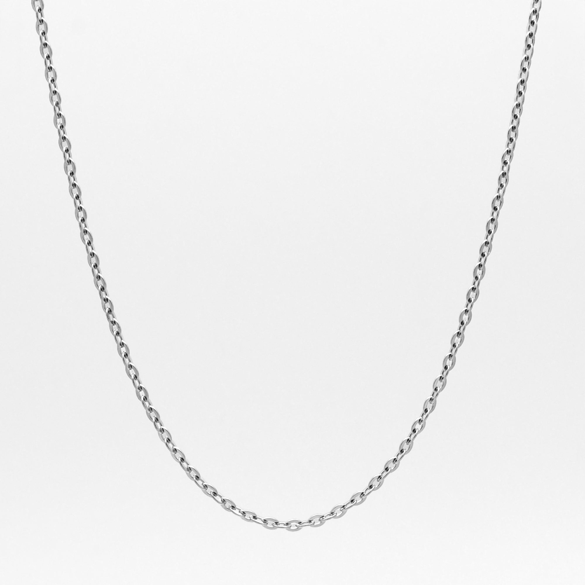 micro silver cable chain necklace 3mm 