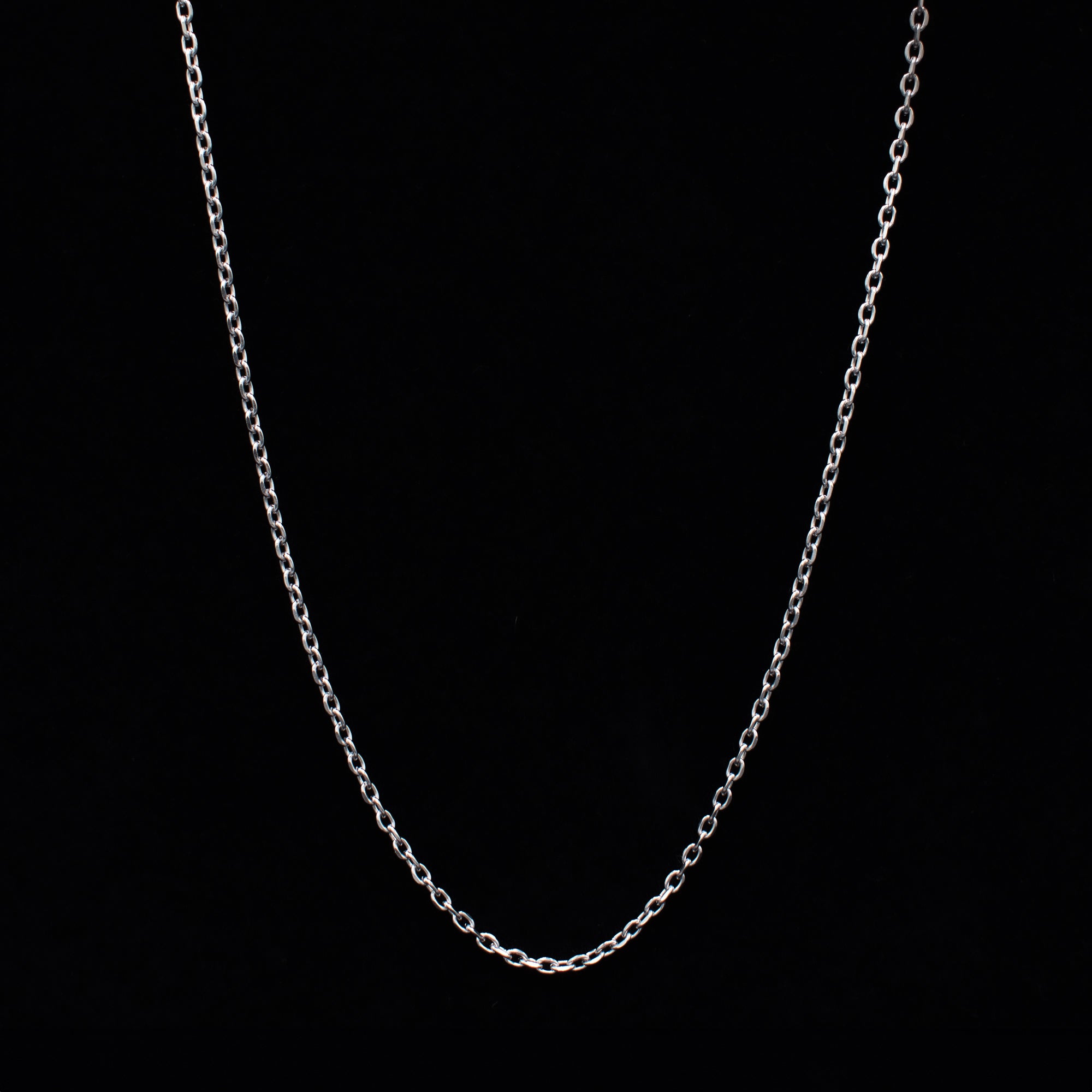 Cable Chain Necklace - (Silver) 3mm