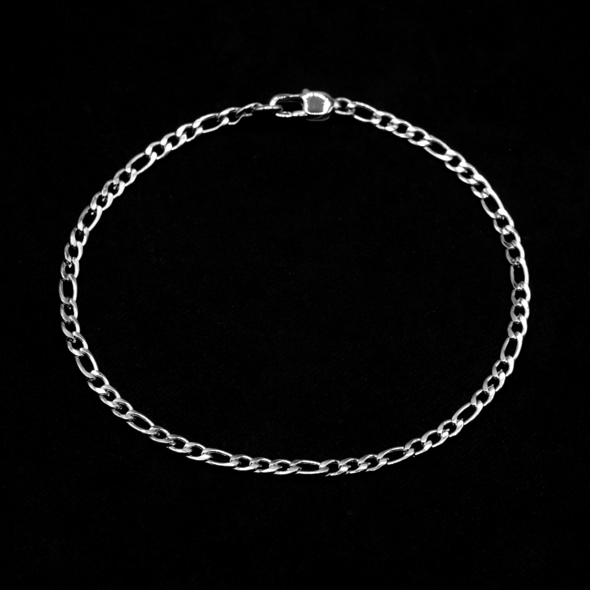 Figaro Bracelet - (Silver) 3mm