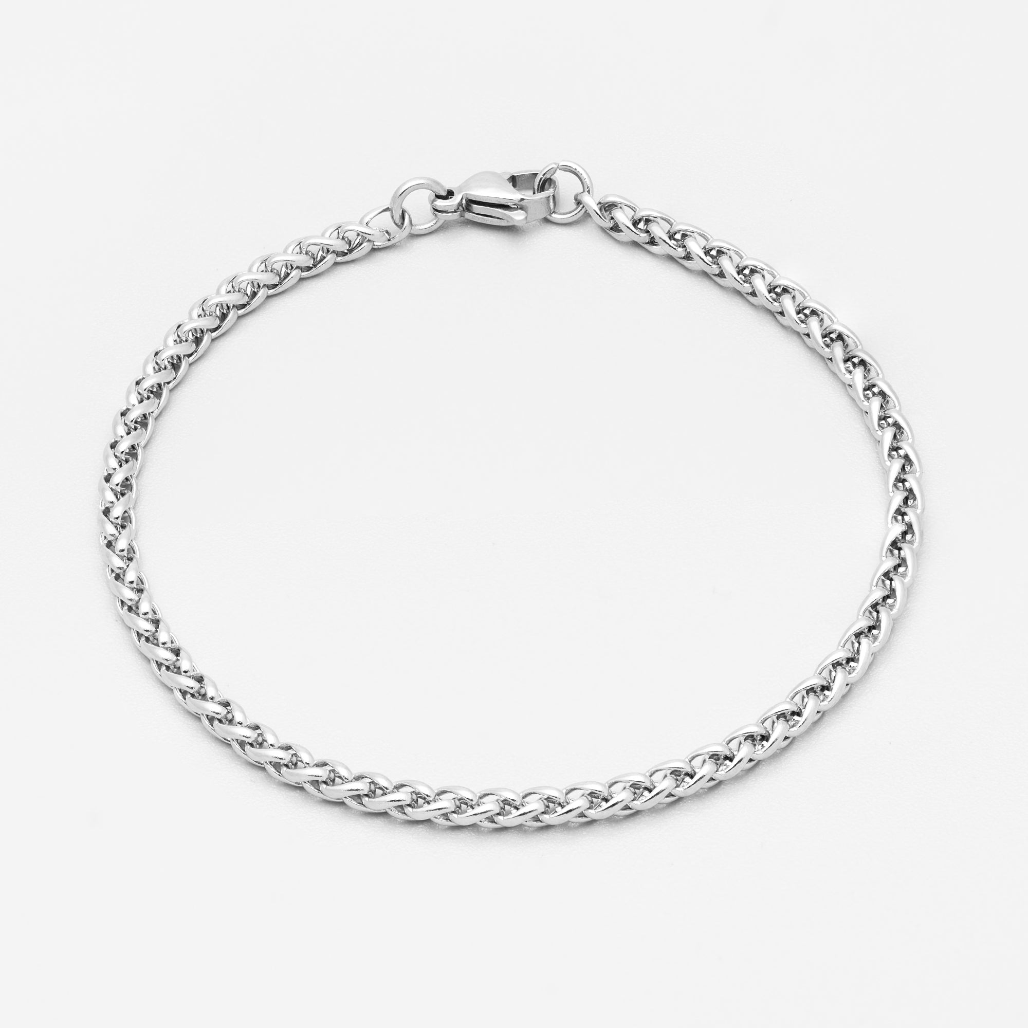 Dainty 3mm silver foxtail bracelet