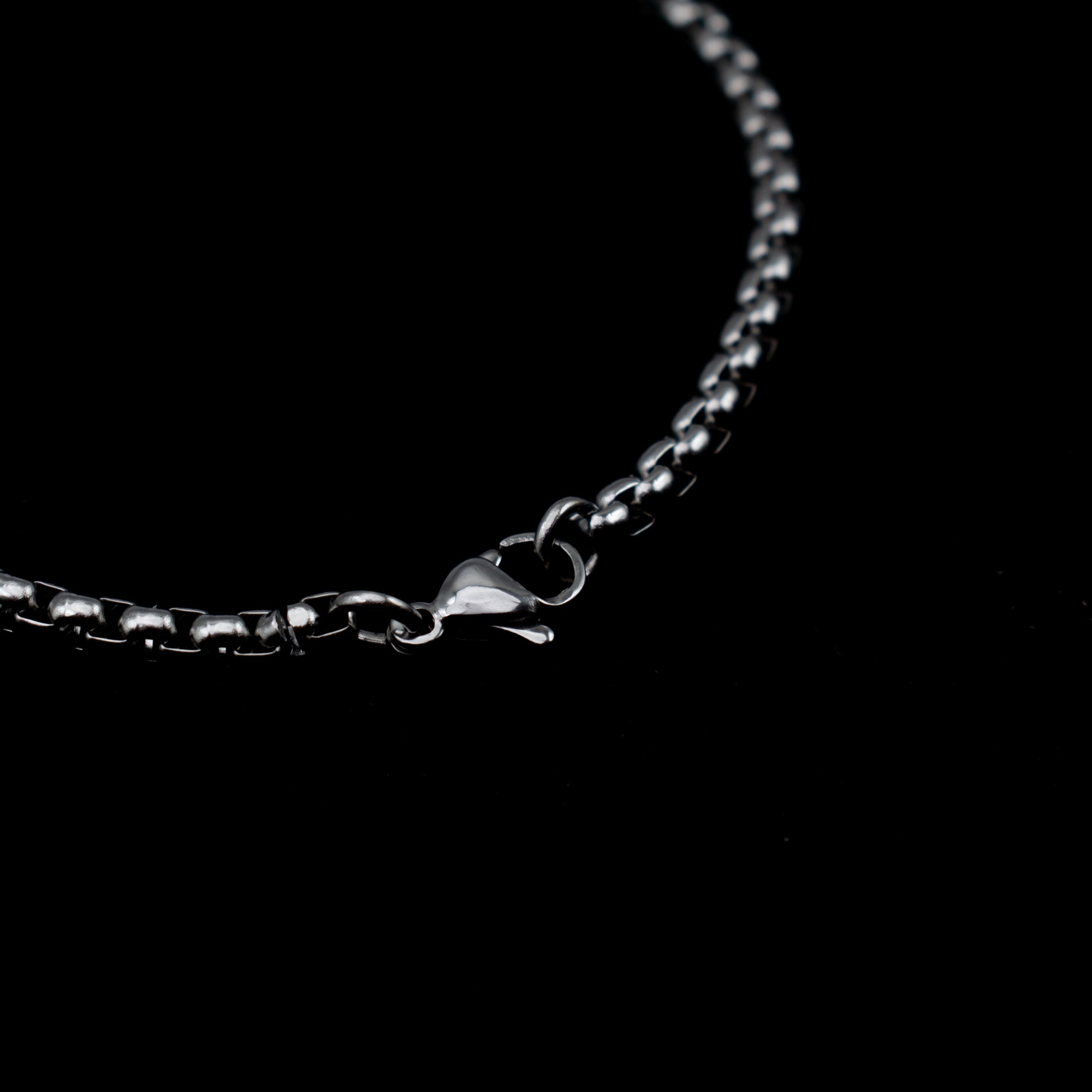 Box Chain Bracelet - (Silver) 4mm