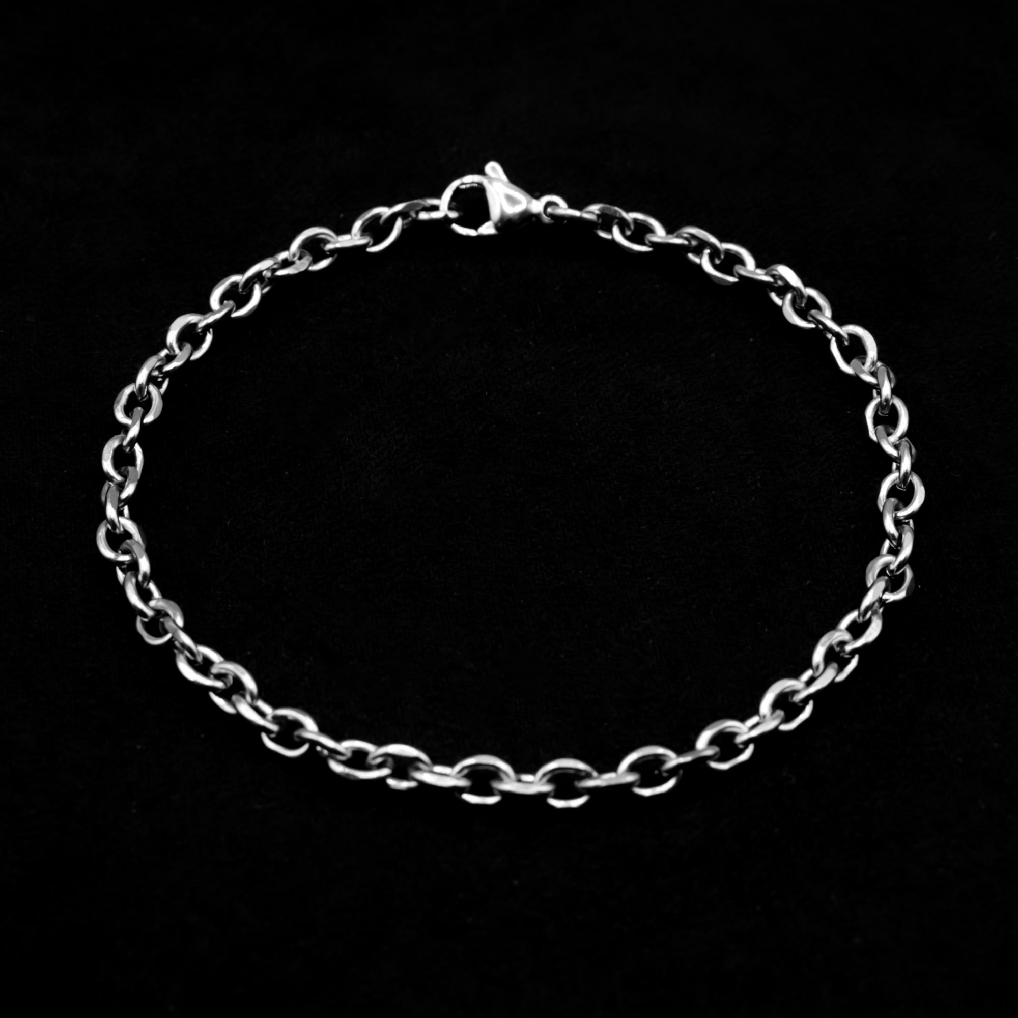 Cable Chain Bracelet - (Silver) 4mm