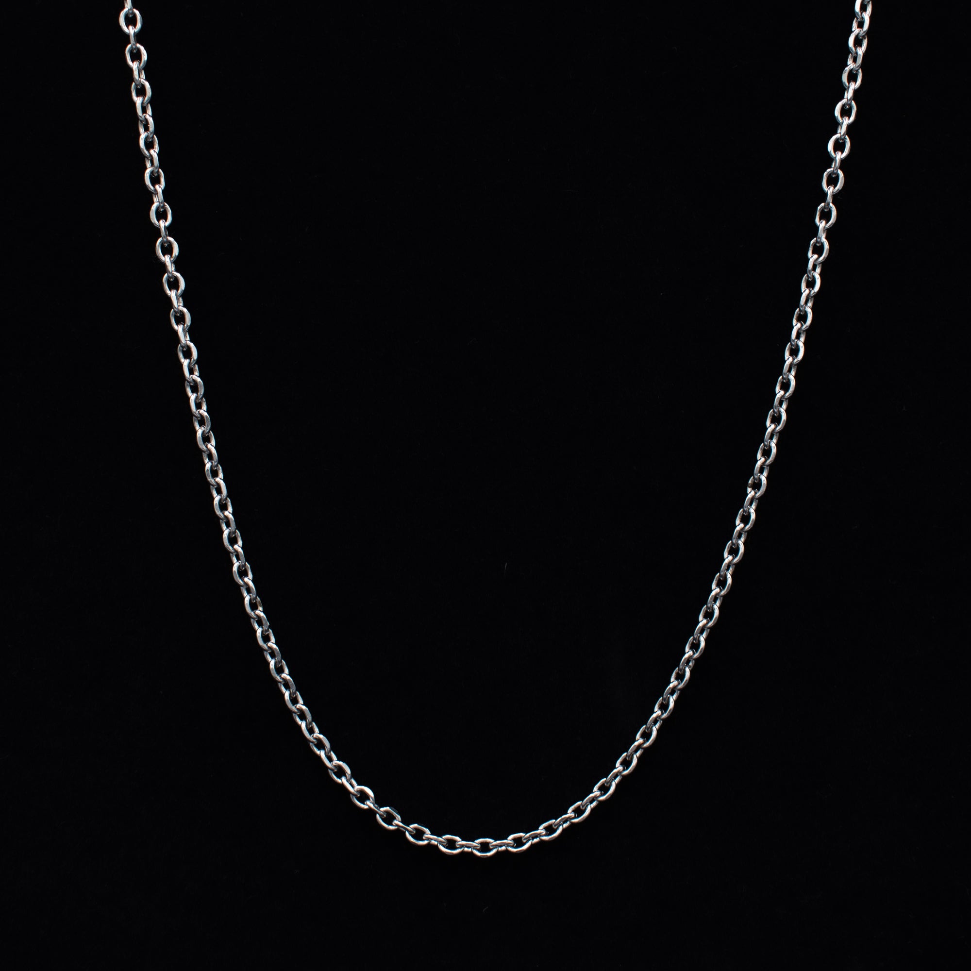 Collier chaîne en câble - (argent) 4 mm