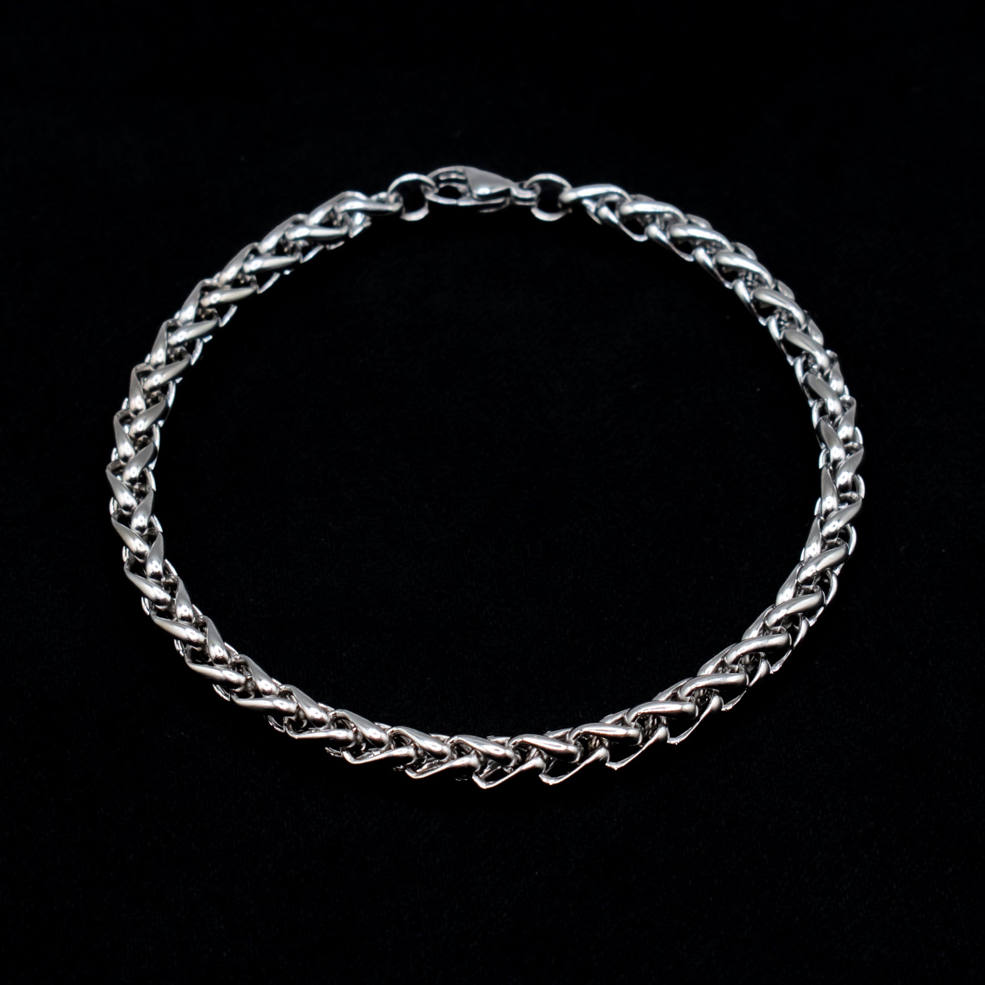 Bracelet en chaîne Foxtail - (Argent) 5 mm