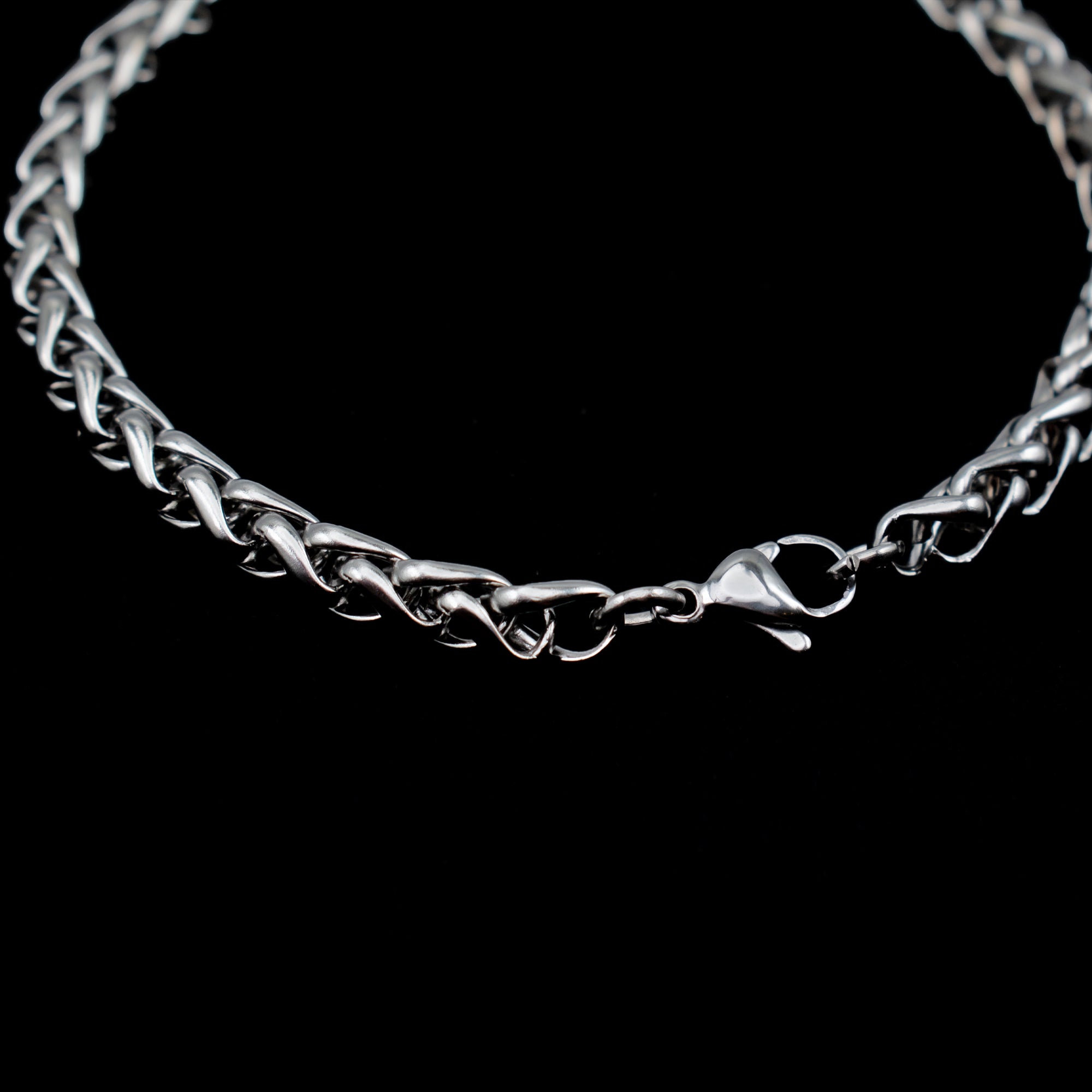 Bracelet en chaîne Foxtail - (Argent) 5 mm