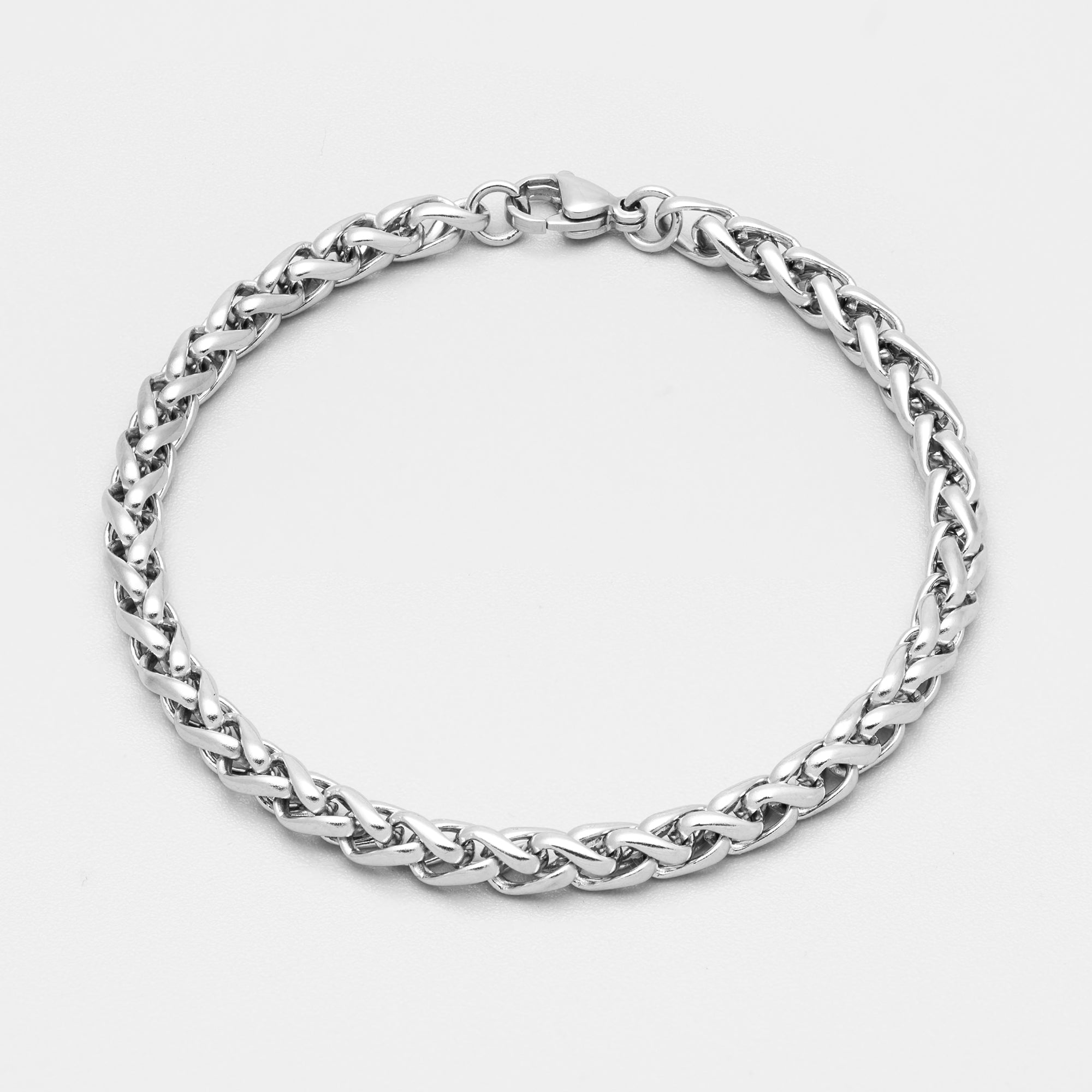 chunky silver foxtail bracelet 5mm width