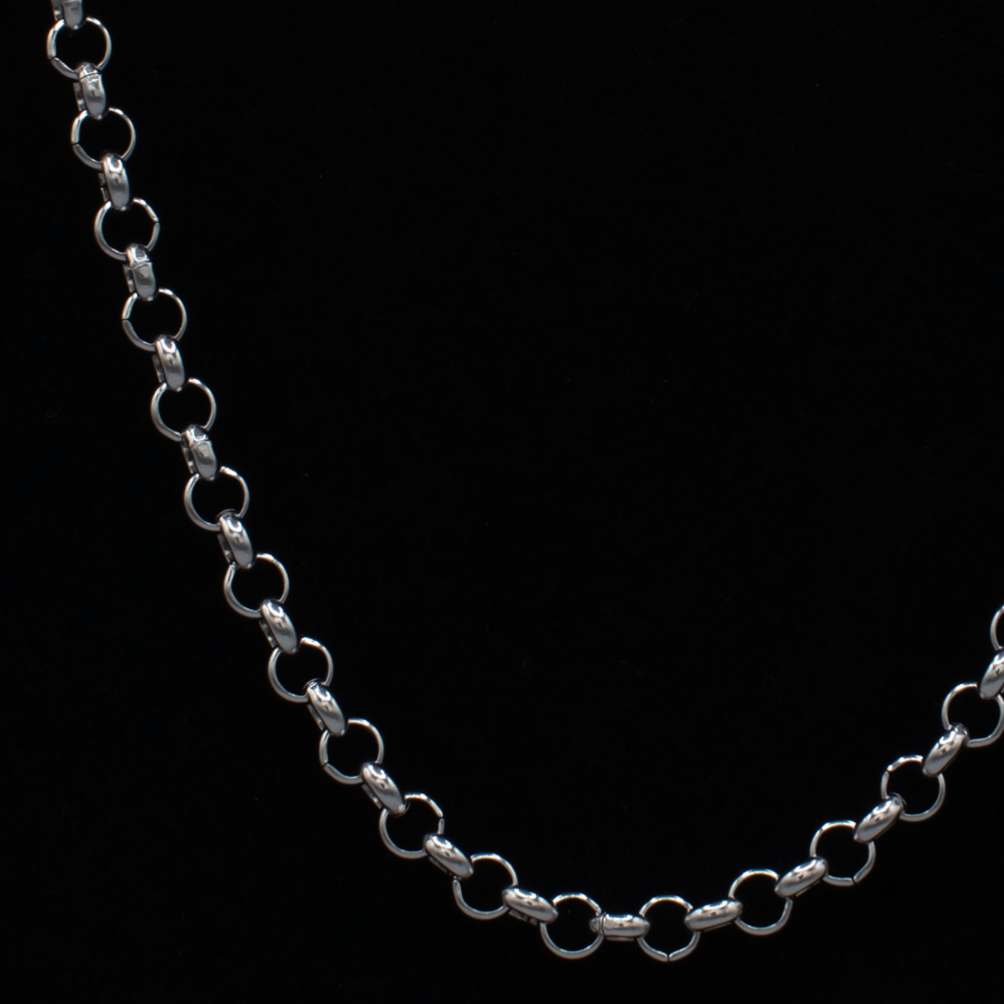 Silver Belcher Necklace - 6mm
