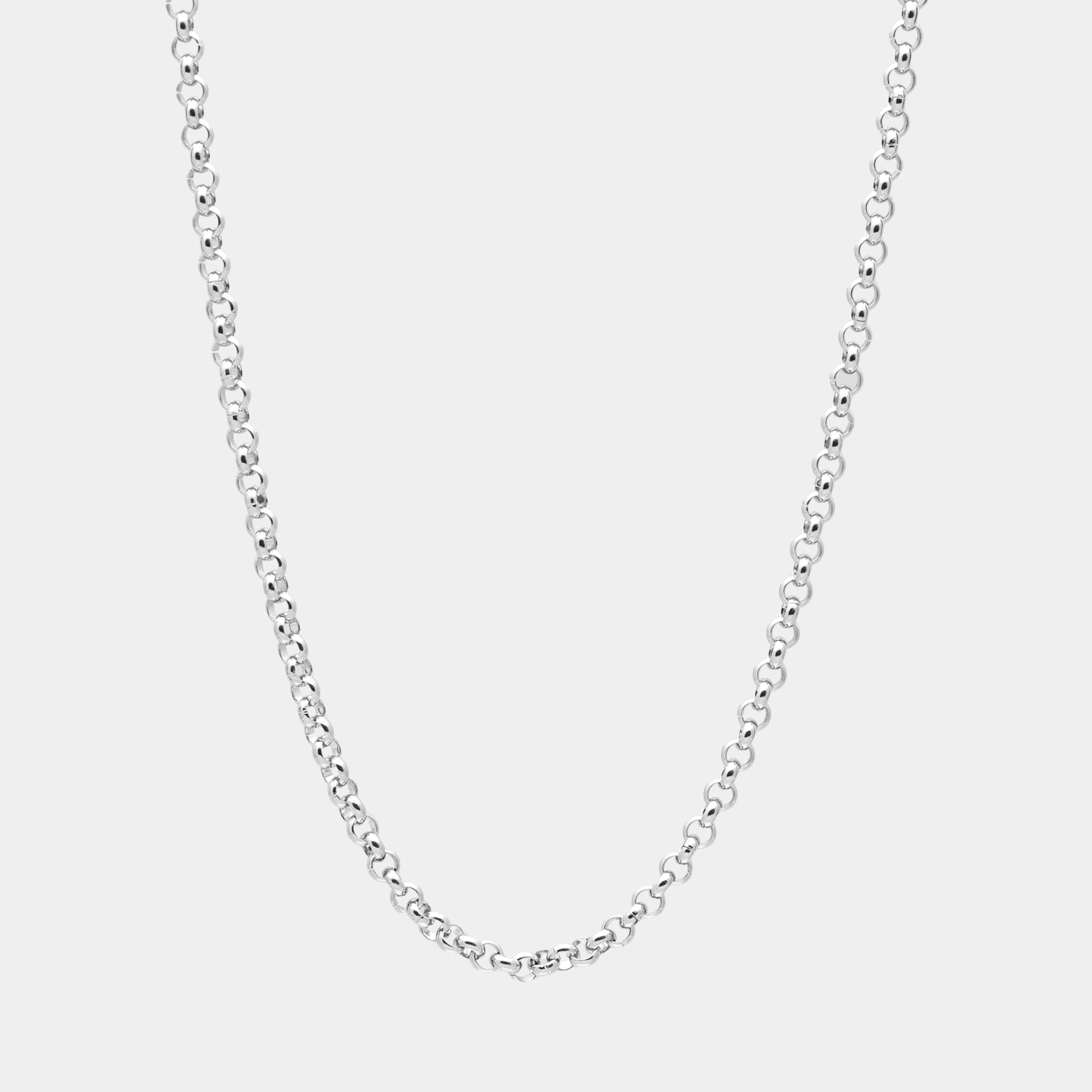 chunky silver belcher necklace 6mm wide