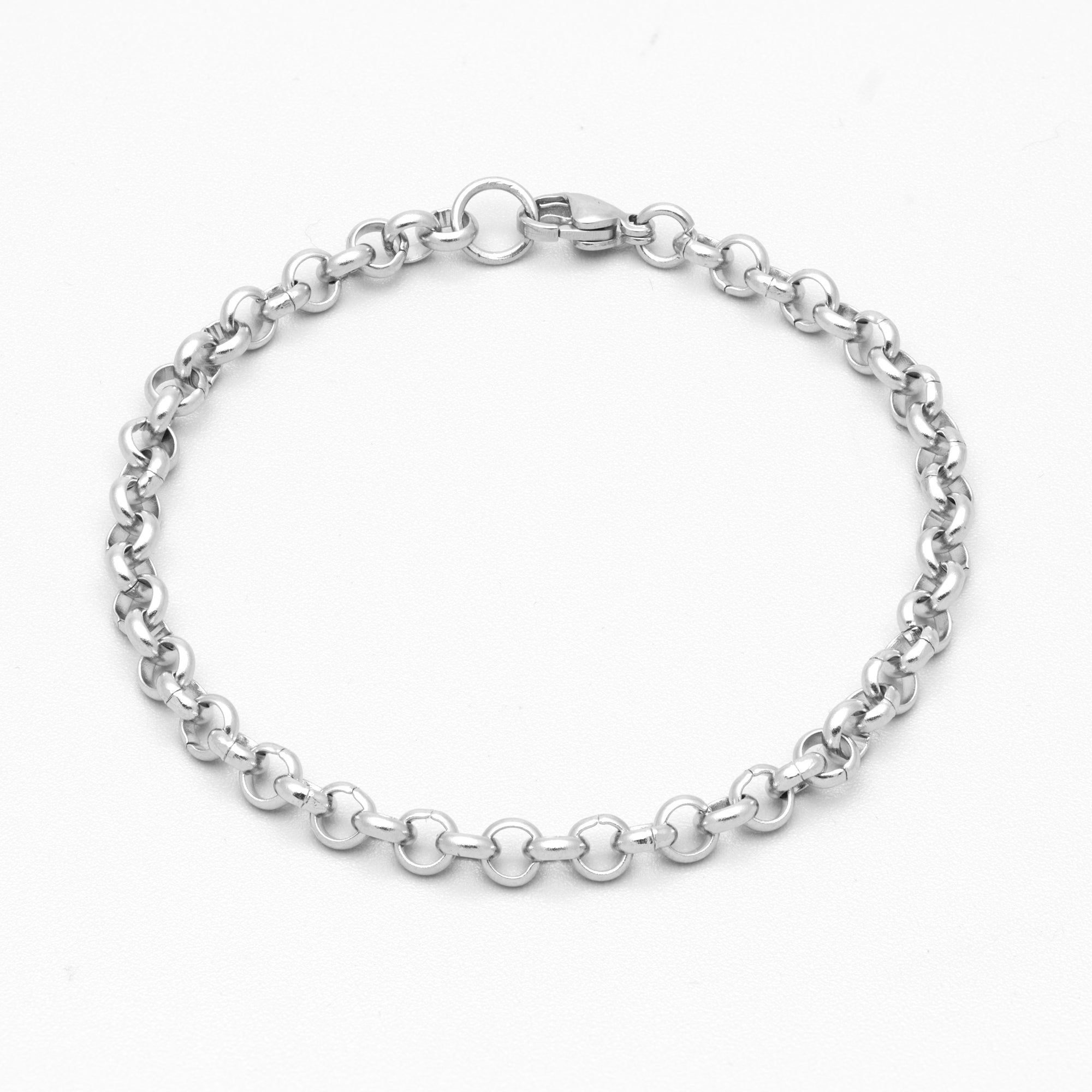 silver belcher bracelet 6mm wide