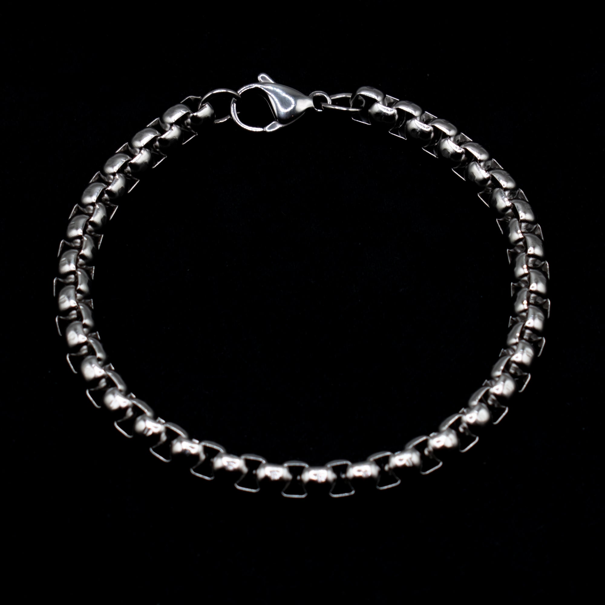 Box Chain Bracelet - (Silver) 6mm