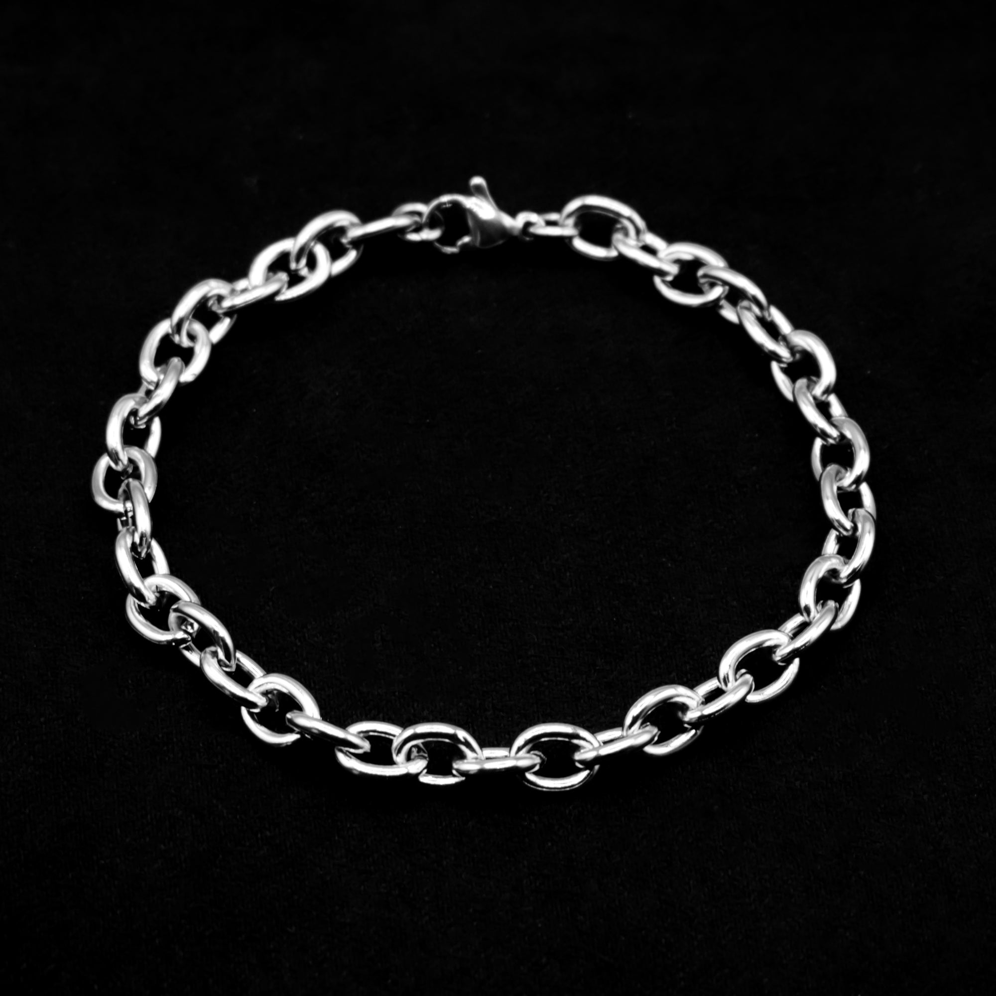 Cable Chain Bracelet - (Silver) 6mm