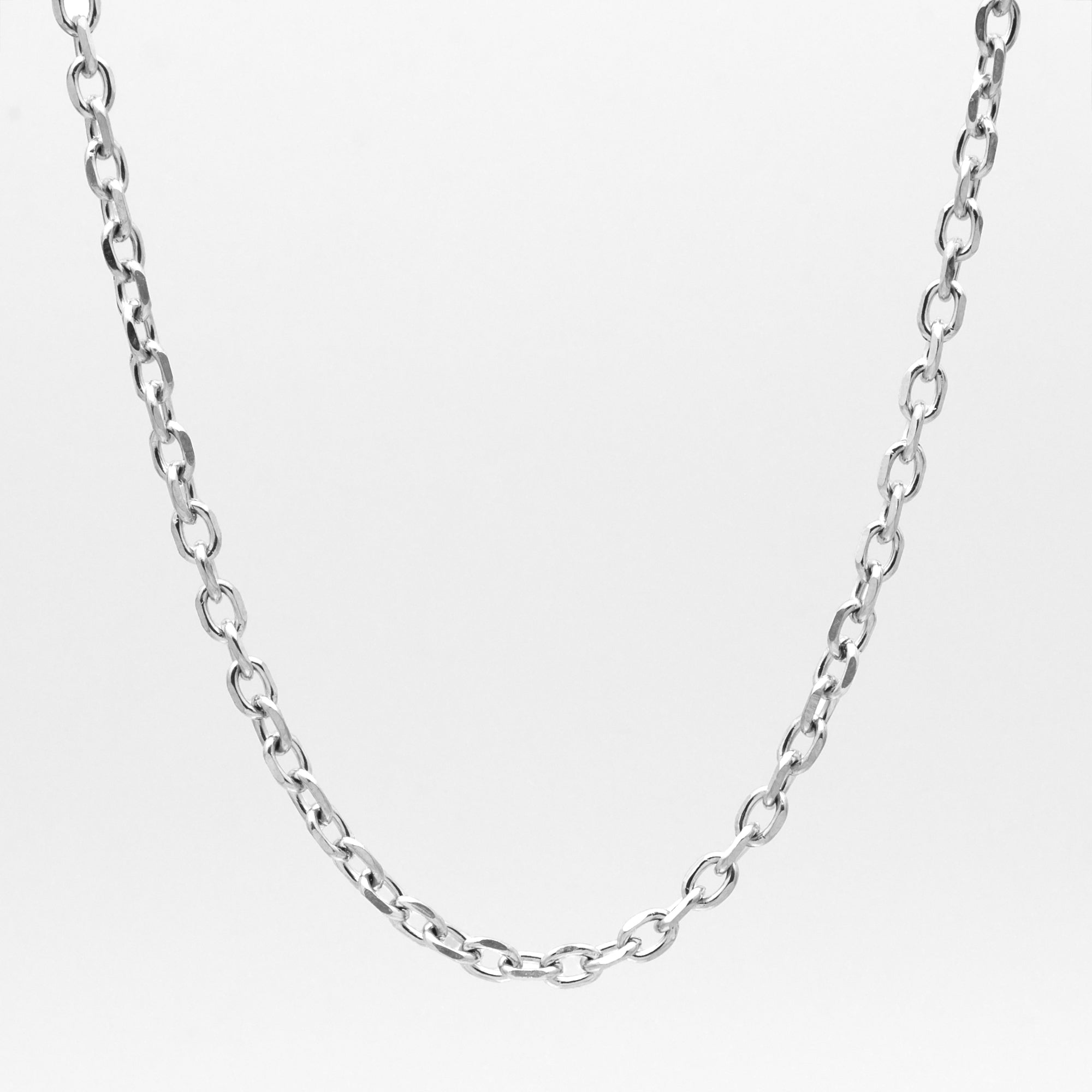 chunky silver cable chain necklace 6mm wide