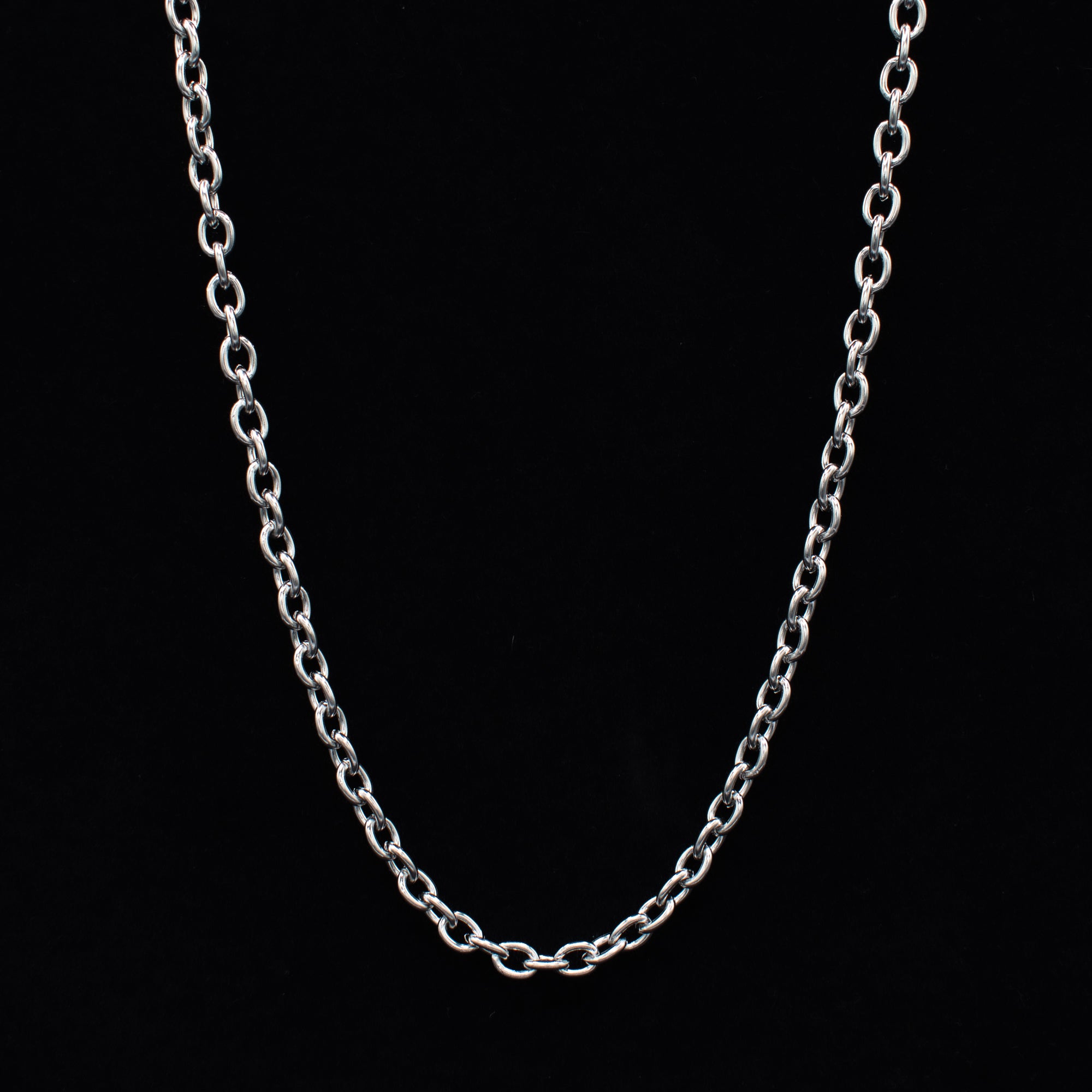 Cable Chain Necklace - (Silver) 6mm