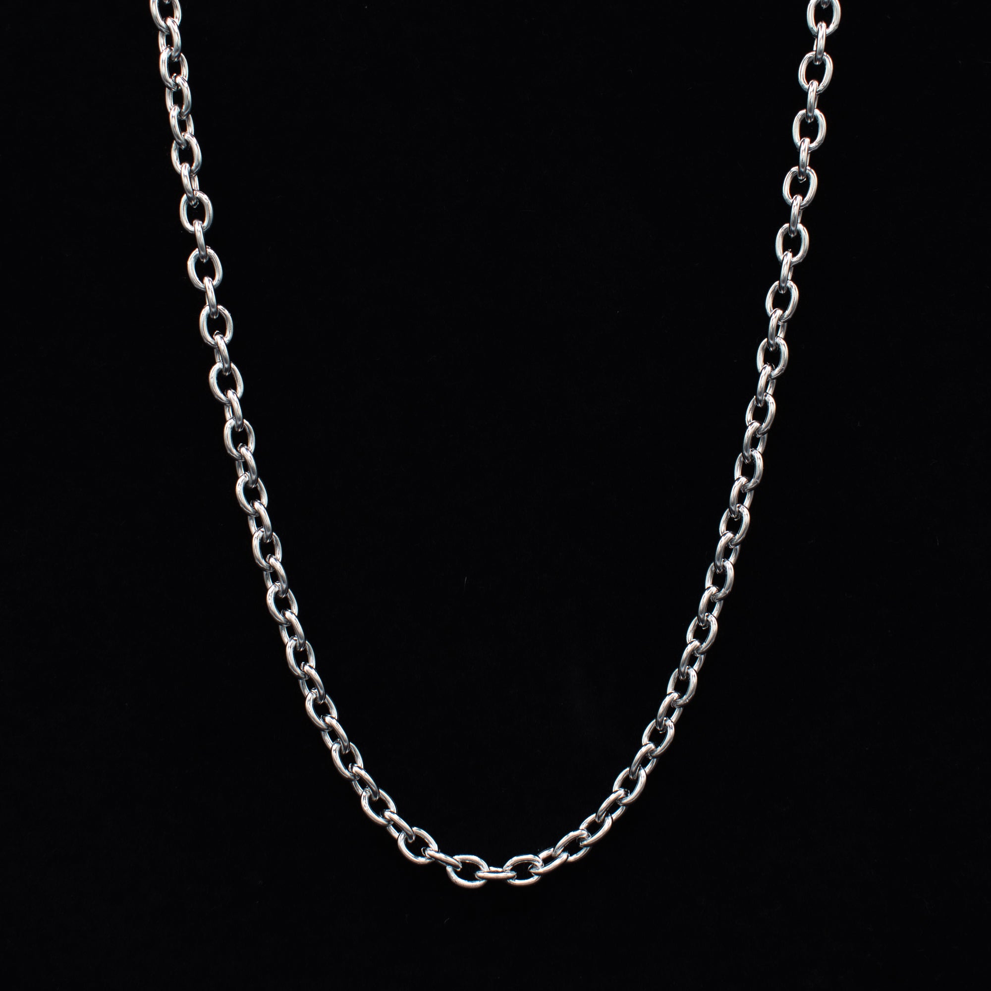 Collier chaîne en câble - (argent) 6 mm