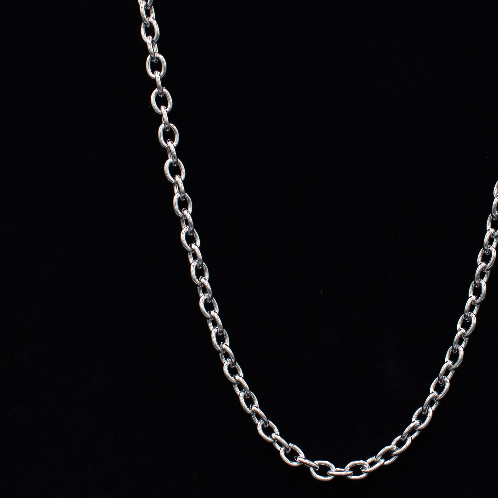 Cable Chain Necklace - (Silver) 6mm