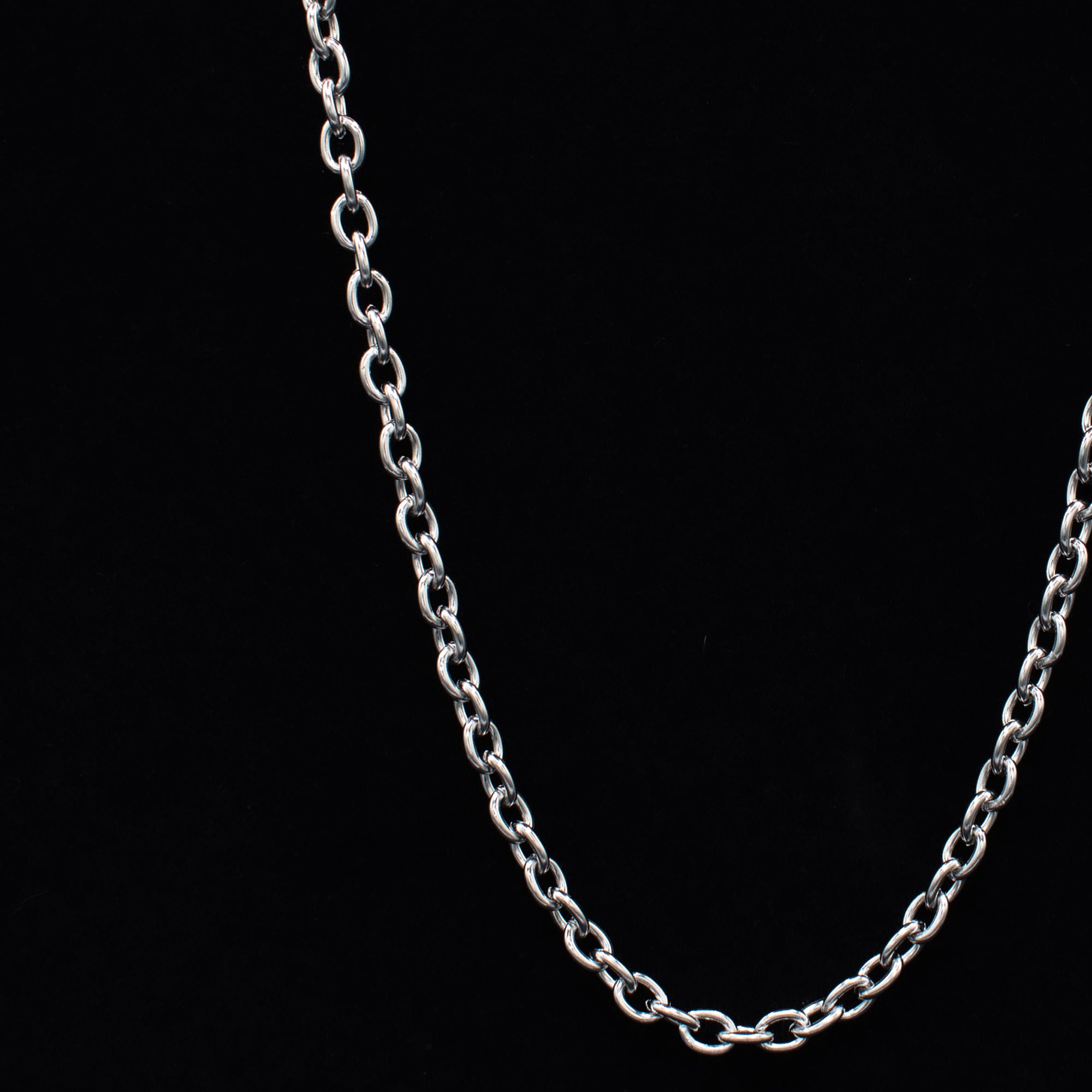 Chunky Cable Chain Necklace - (Silver) 6mm