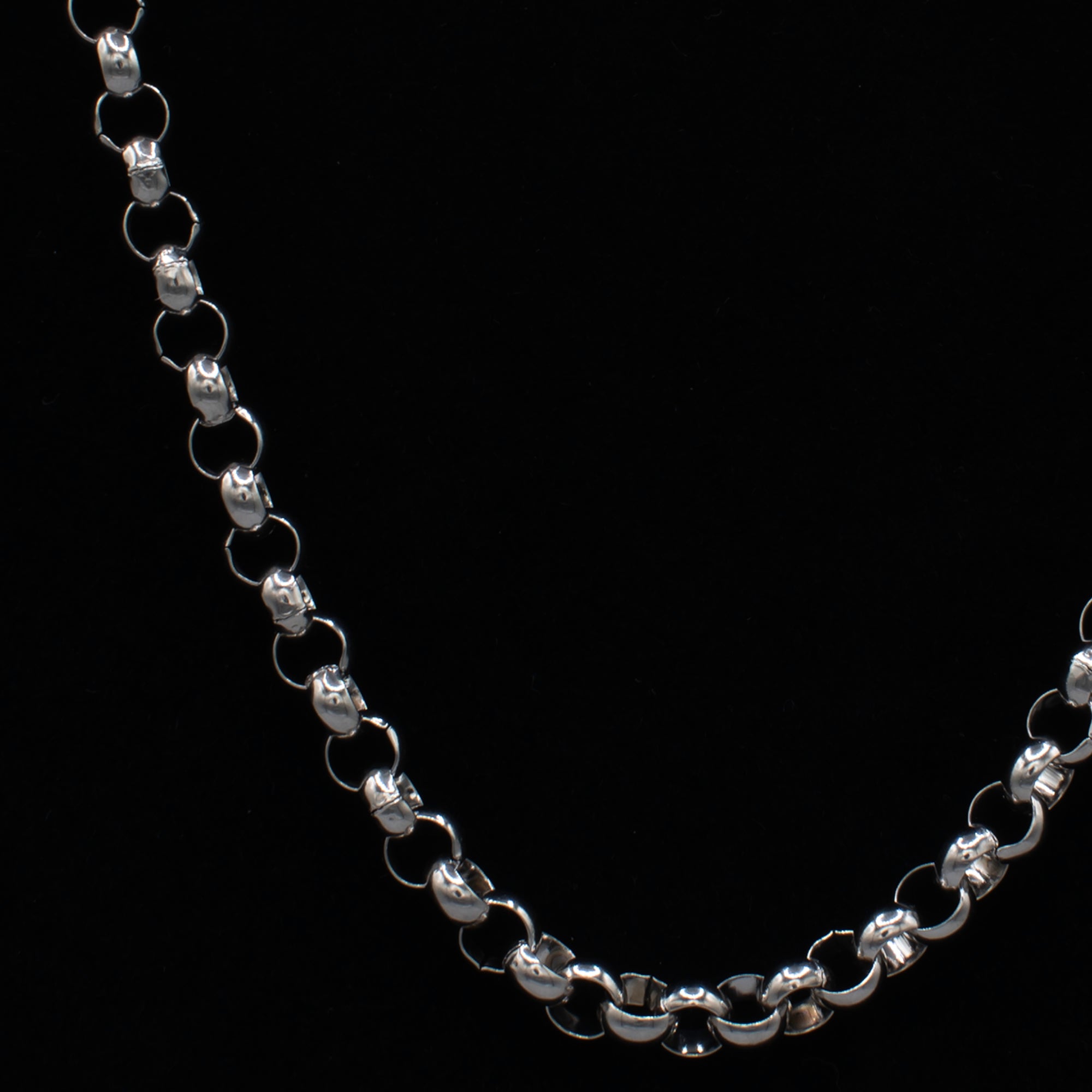 Silver Belcher Necklace - 7mm
