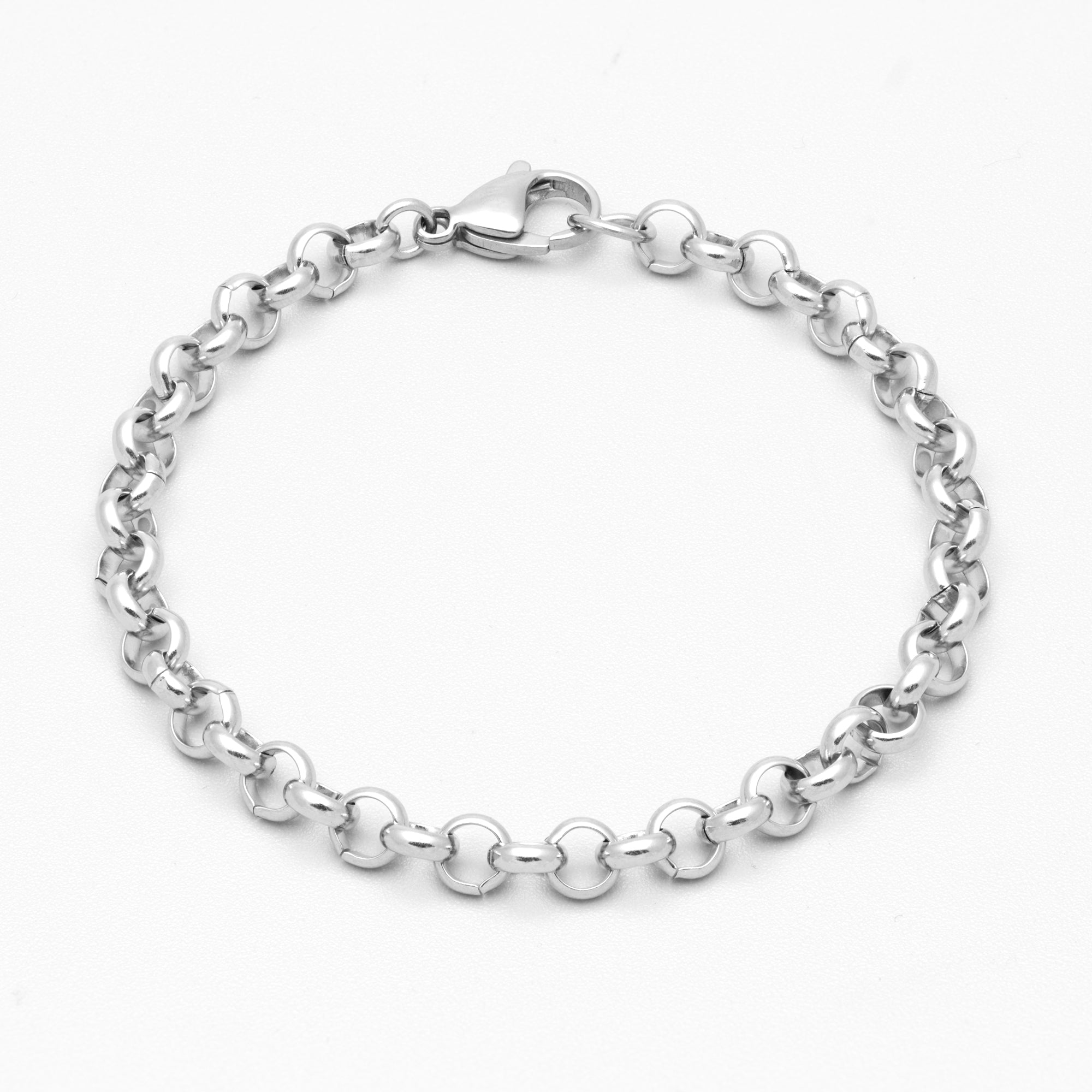 silver chunky belcher bracelet 7mm wide