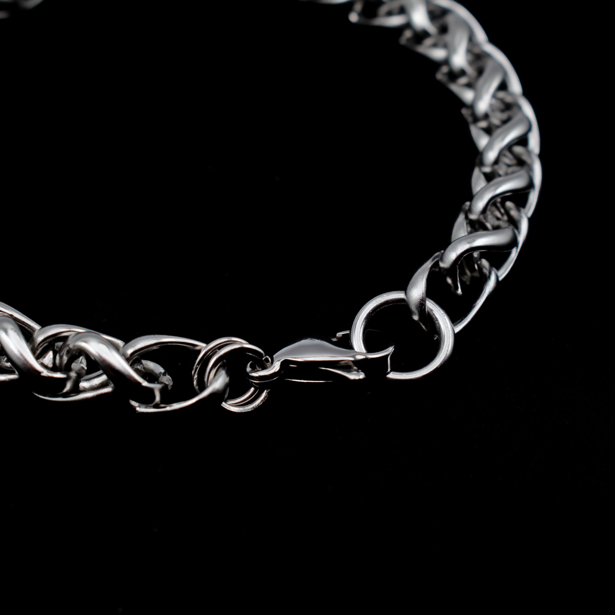 Bracelet en chaîne Foxtail - (Argent) 8 mm