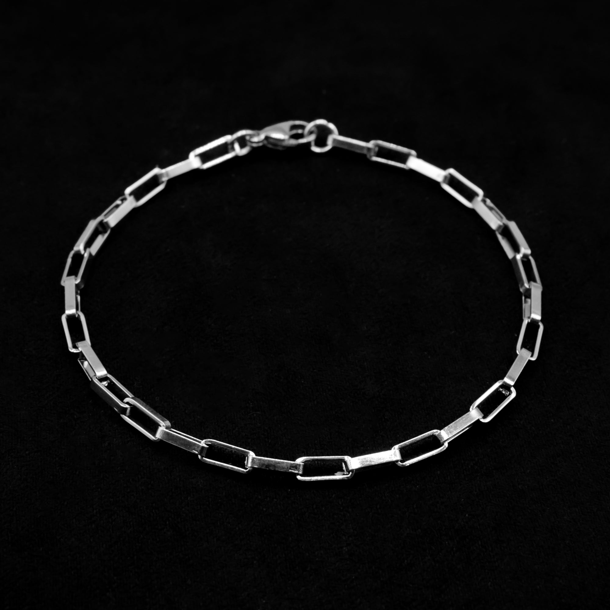 Büroklammer-Kettenarmband – (Silber) 8 mm