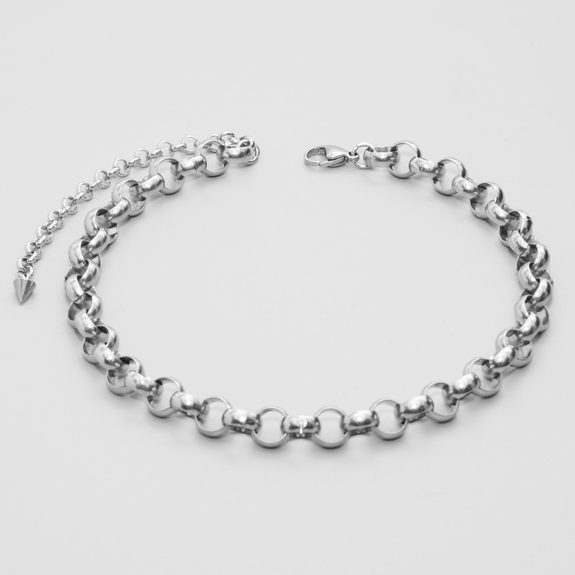 chunky belcher chain choker necklace silver 10mm