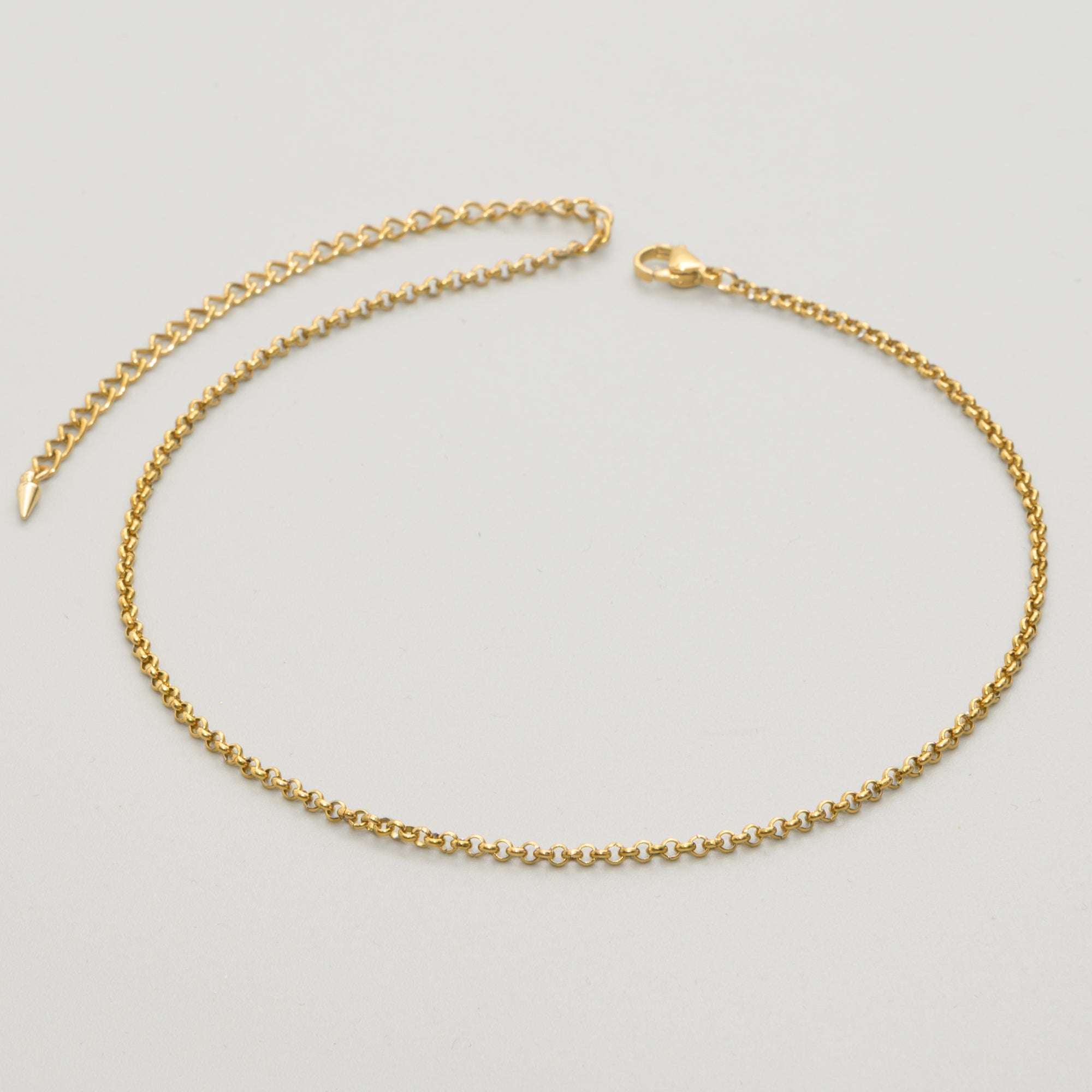 Dainty belcher chain choker in Gold plated stainless steel