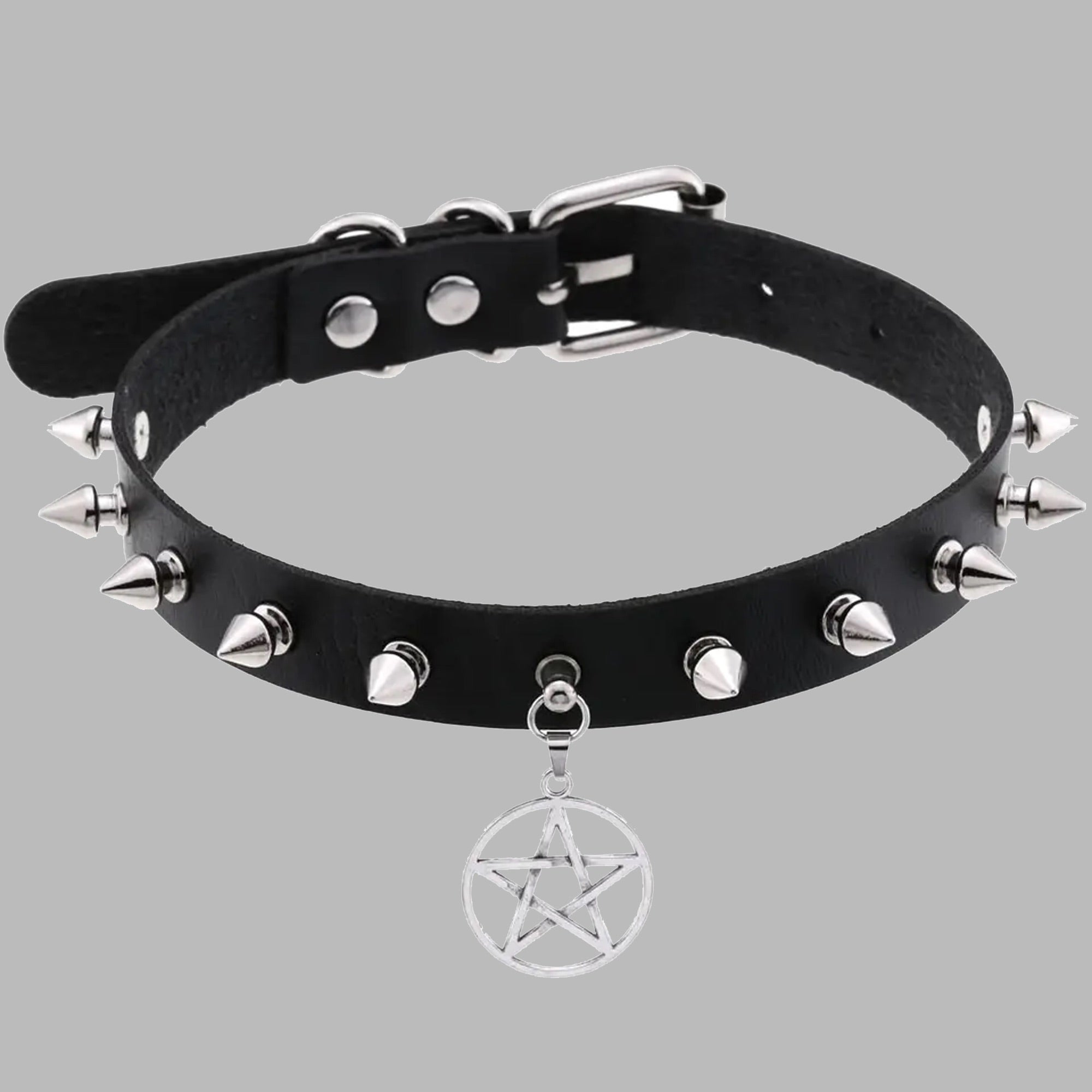Studded Pentagram Collar