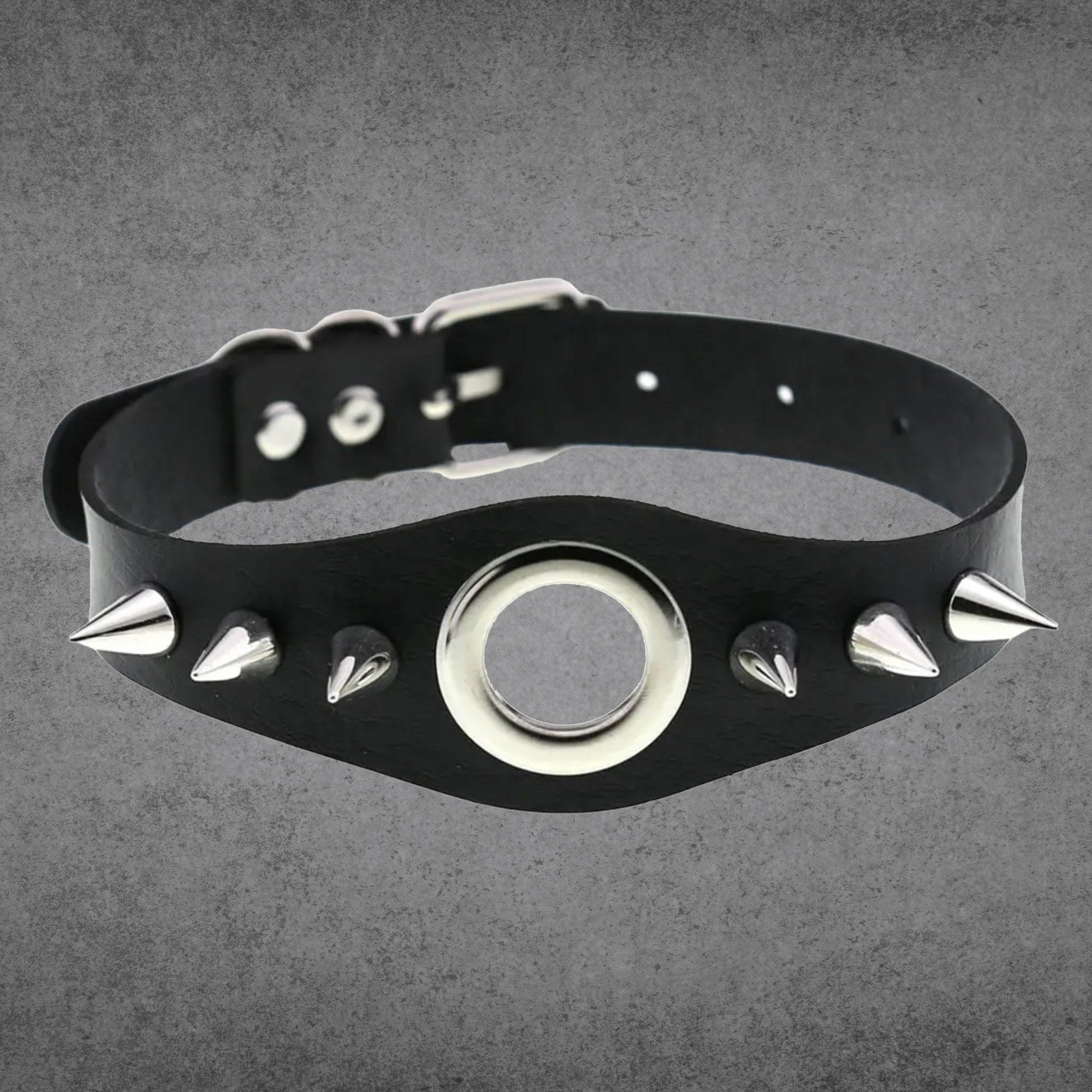 Spiky Ring Collar - Black