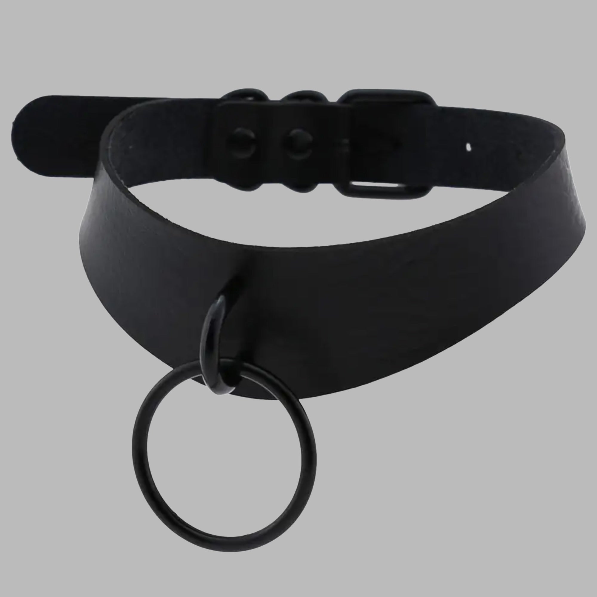 O Ring Posture Collar - Black & Black